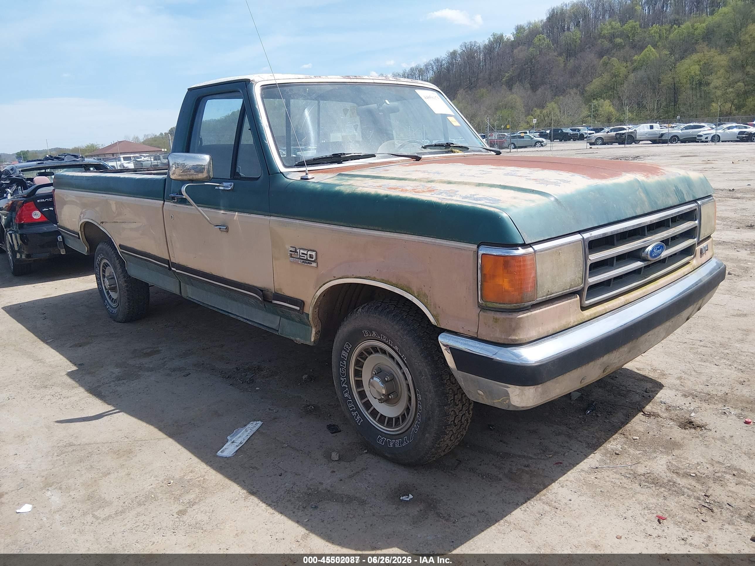 1989 Ford F150   Green vin: 1FTDF15NXKNA12818