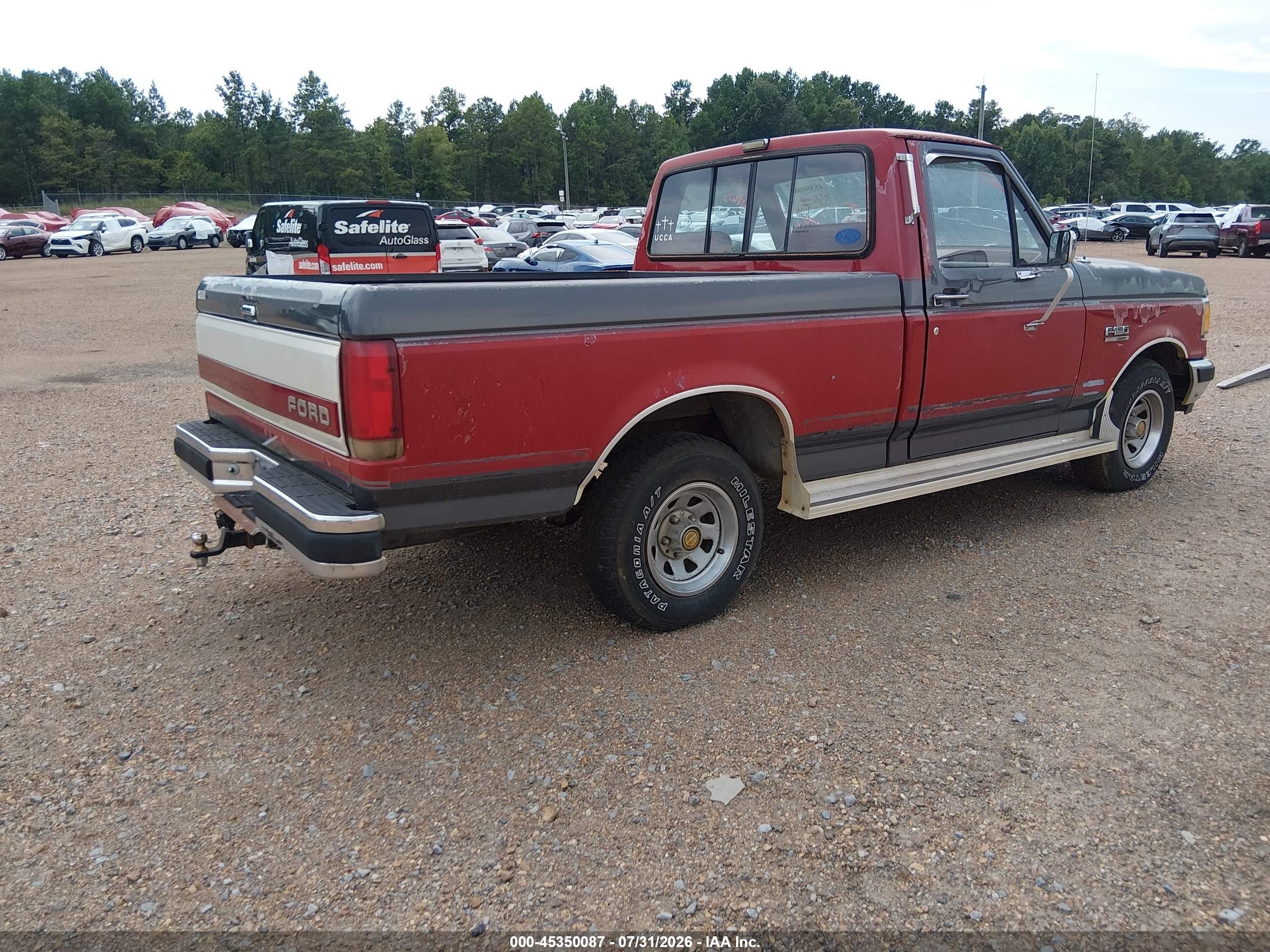 1990 Ford F150   Красный vin: 1FTDF15NXLNA48154