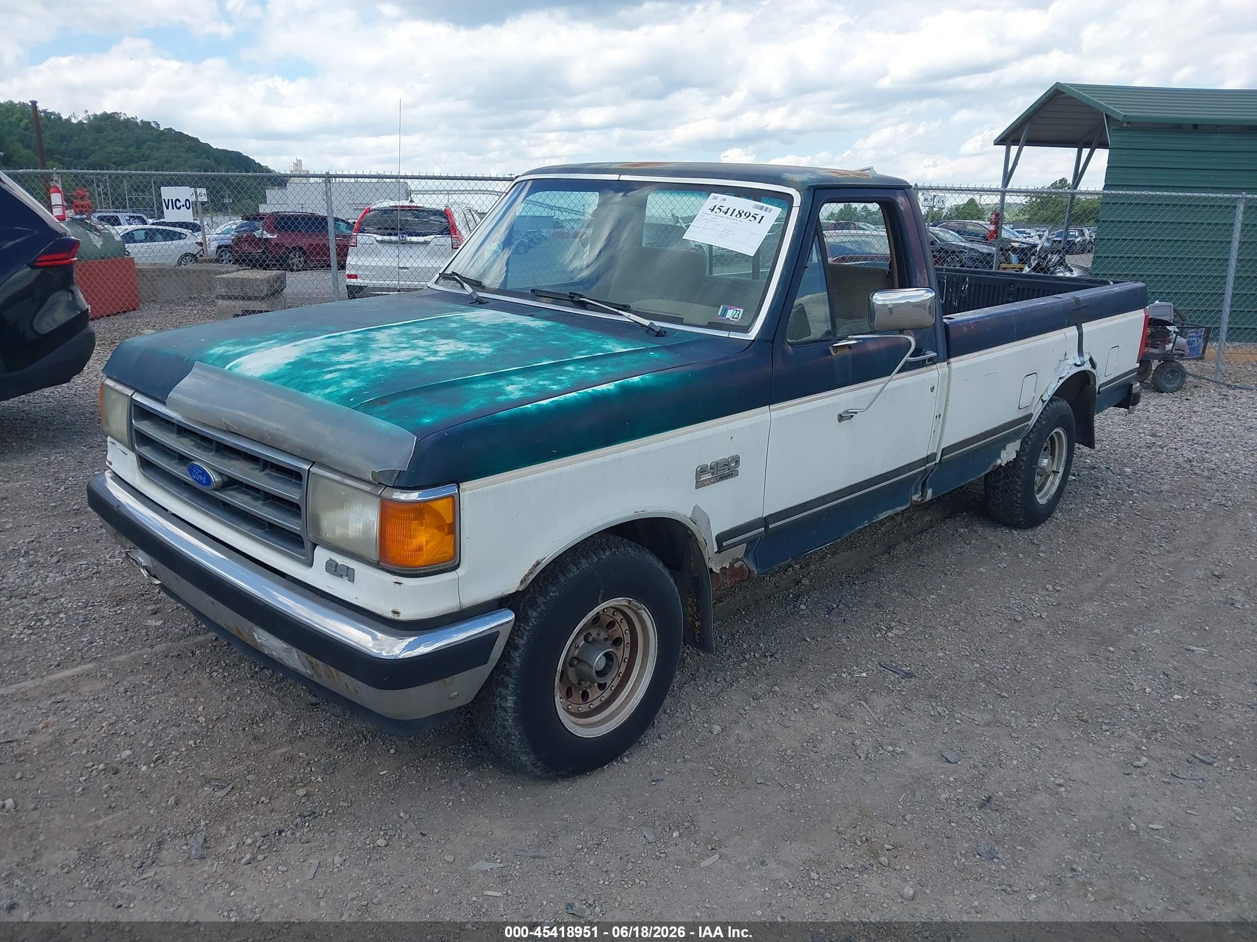 1991 Ford F150   Green vin: 1FTDF15Y0MNA83944