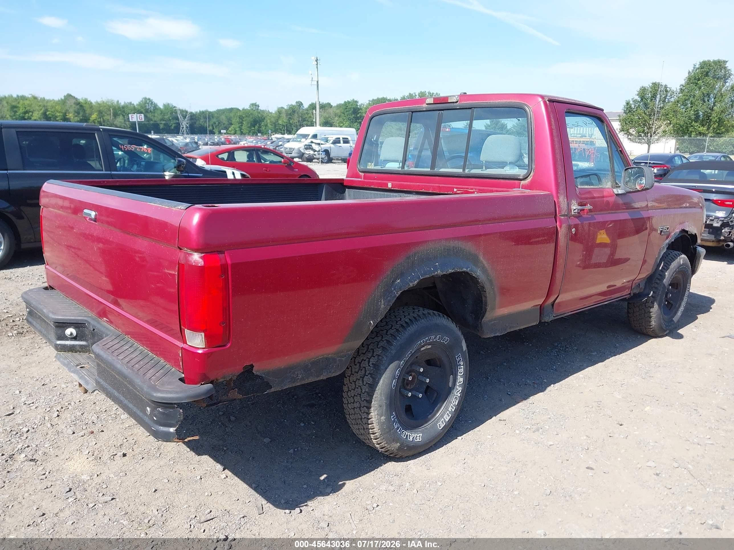 1995 Ford F150   Red vin: 1FTDF15Y0SNA55882