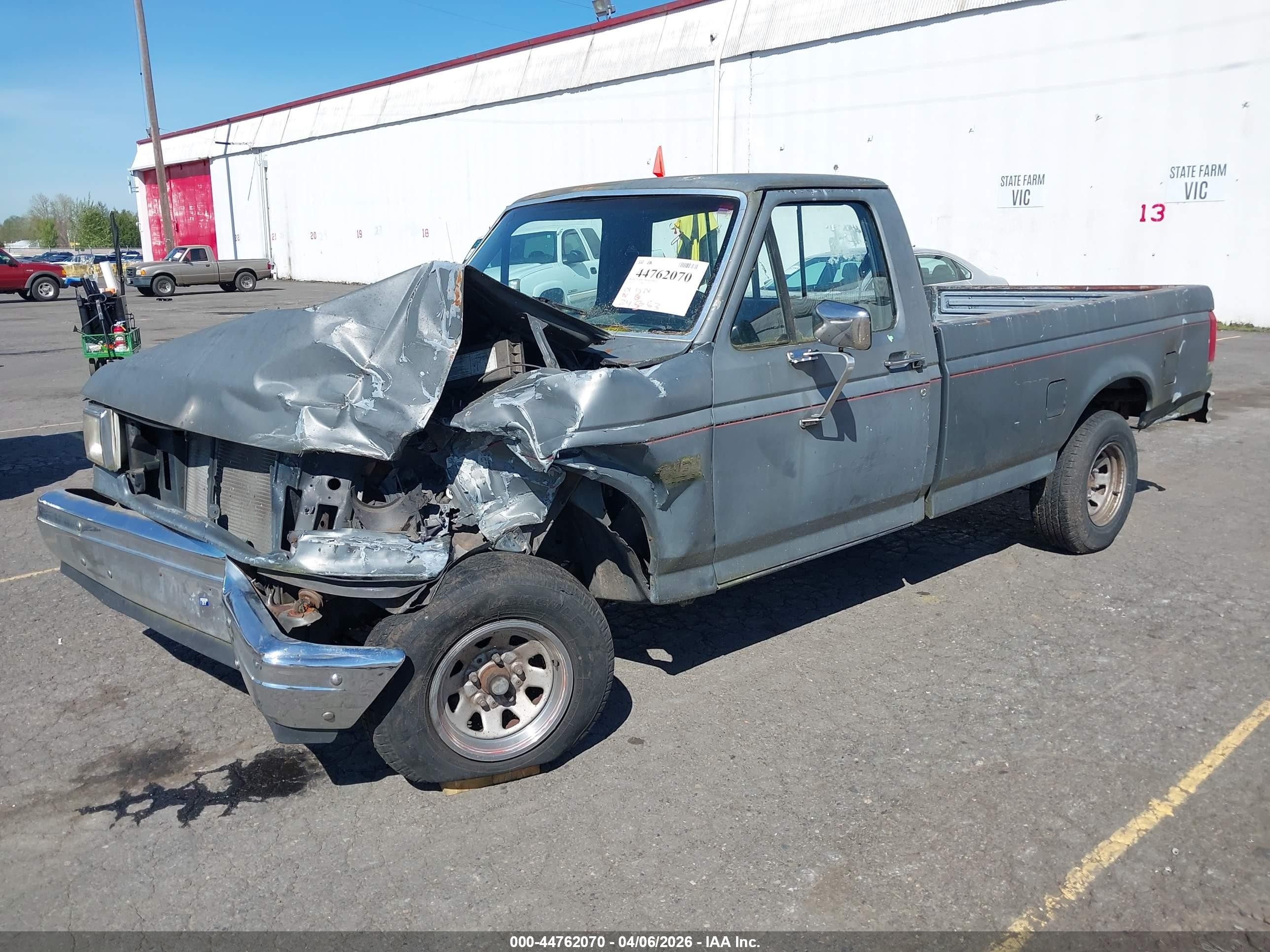1989 Ford F150   Gray vin: 1FTDF15Y3KNA20396