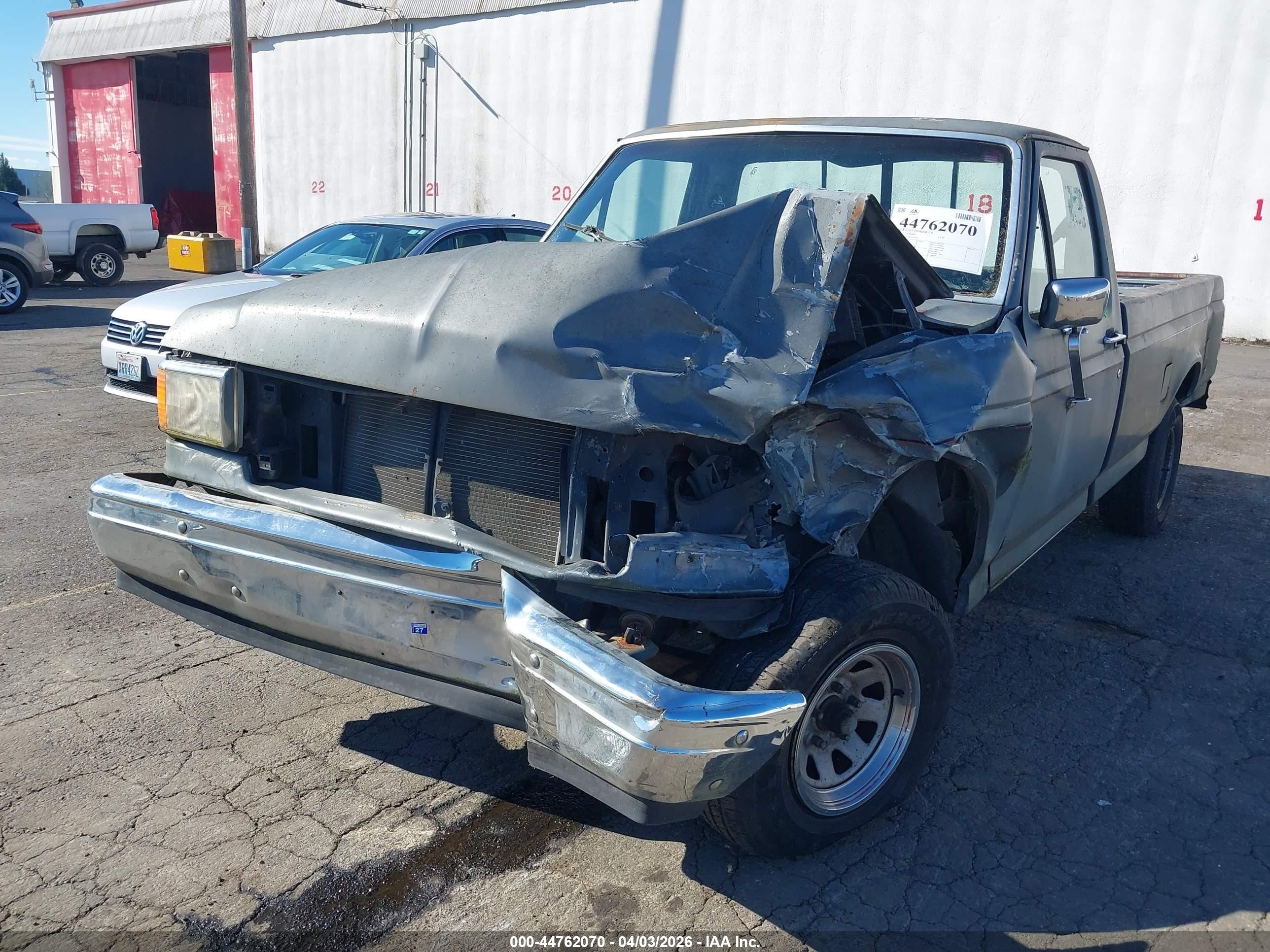 1989 Ford F150   Gray vin: 1FTDF15Y3KNA20396