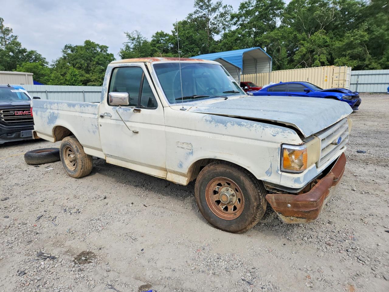 1991 Ford F150 White vin: 1FTDF15Y6MNA98576