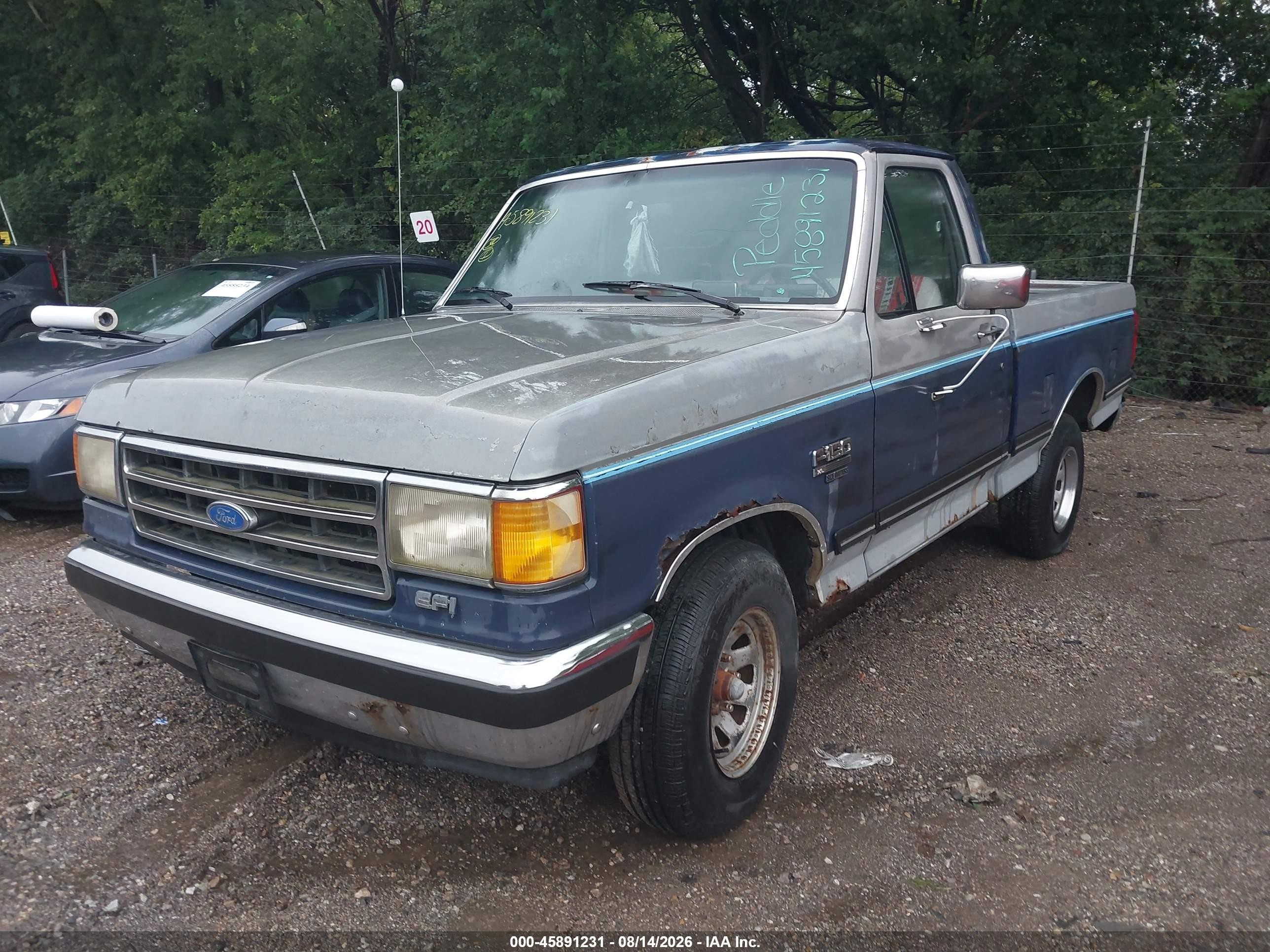 1989 Ford F150   Light Blue vin: 1FTDF15Y7KNB39519