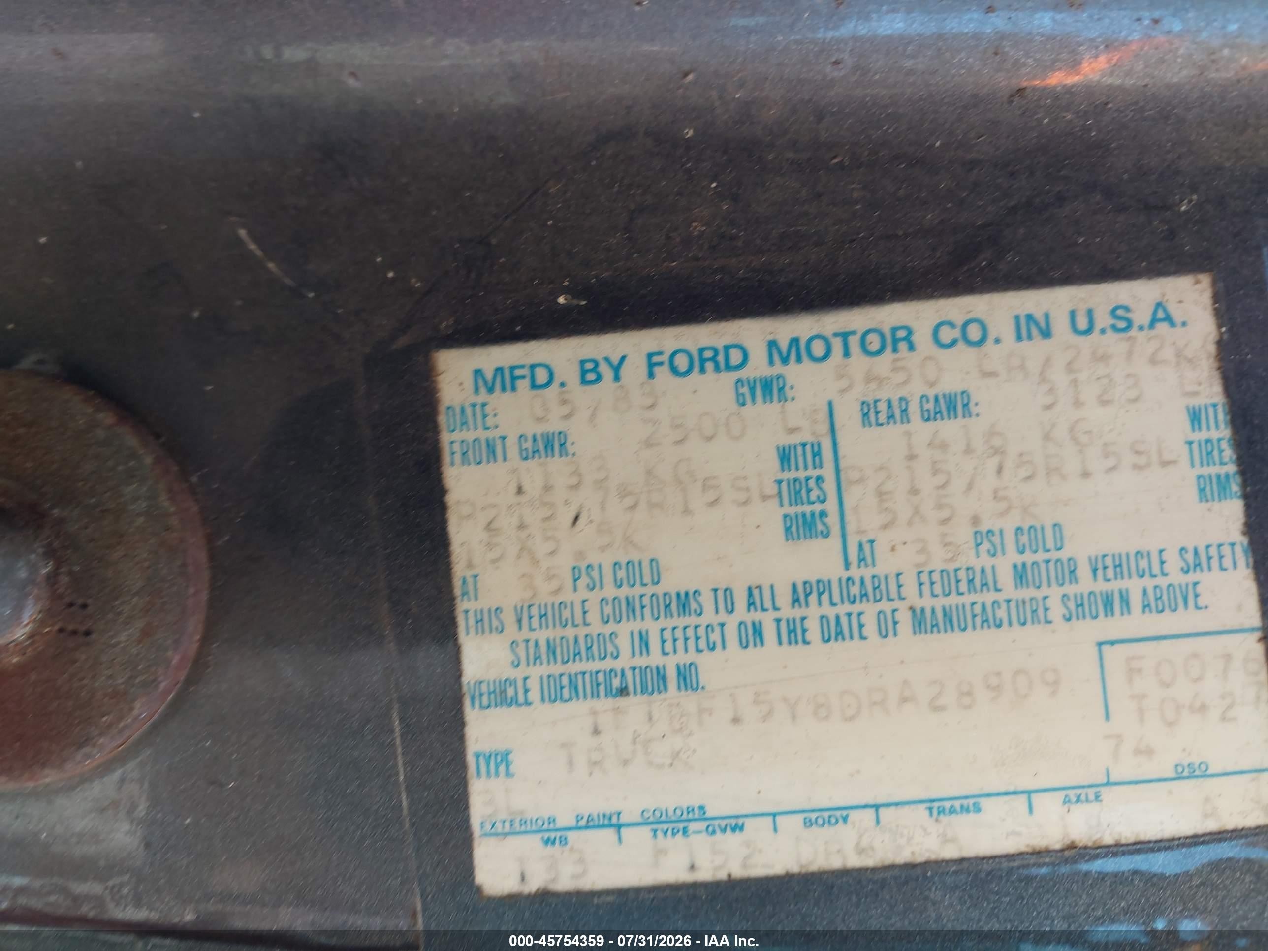 1983 Ford F150   Gray vin: 1FTDF15Y8DRA28909