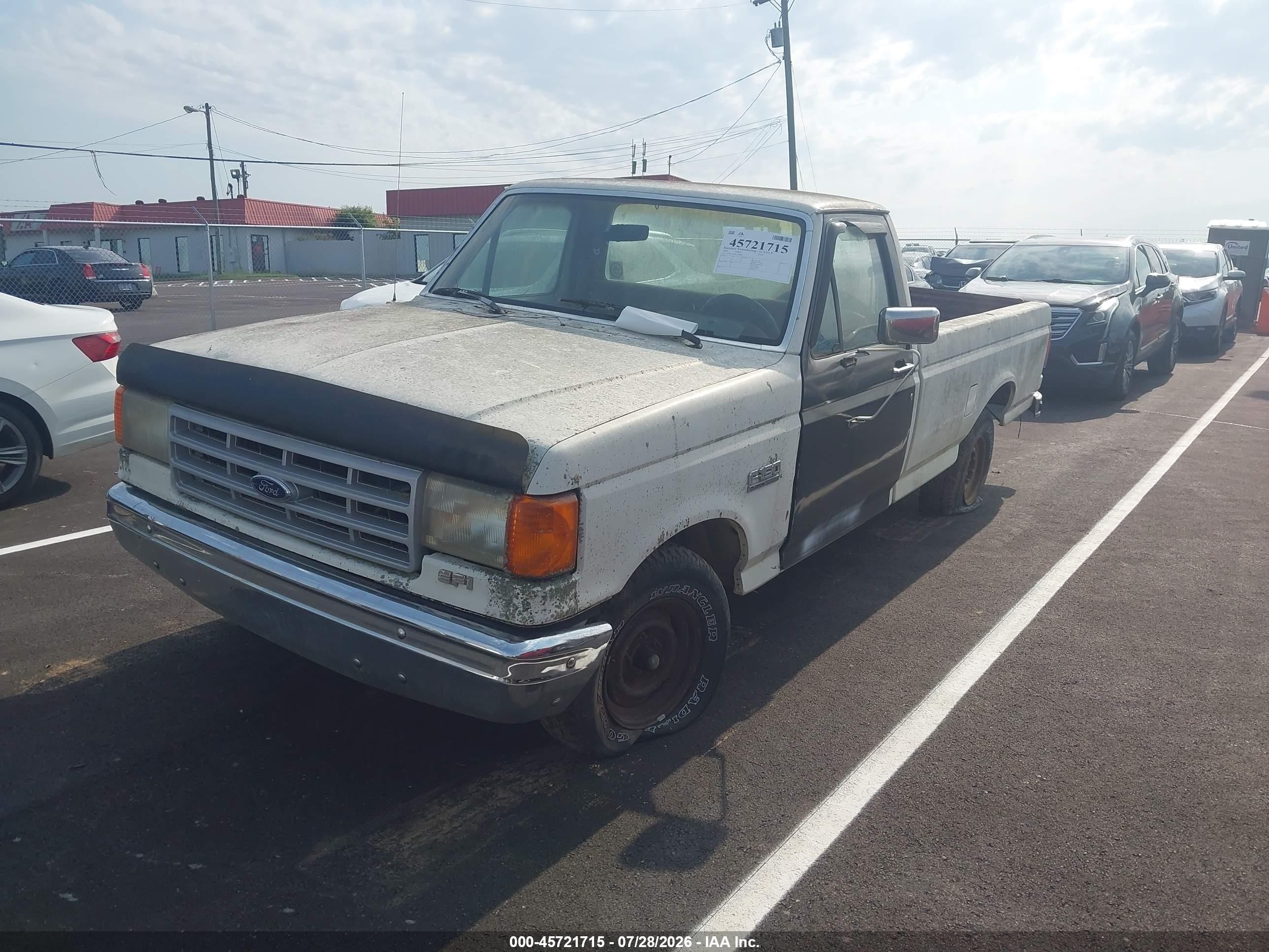 1989 Ford F150   Белый vin: 1FTDF15Y8KLA28893