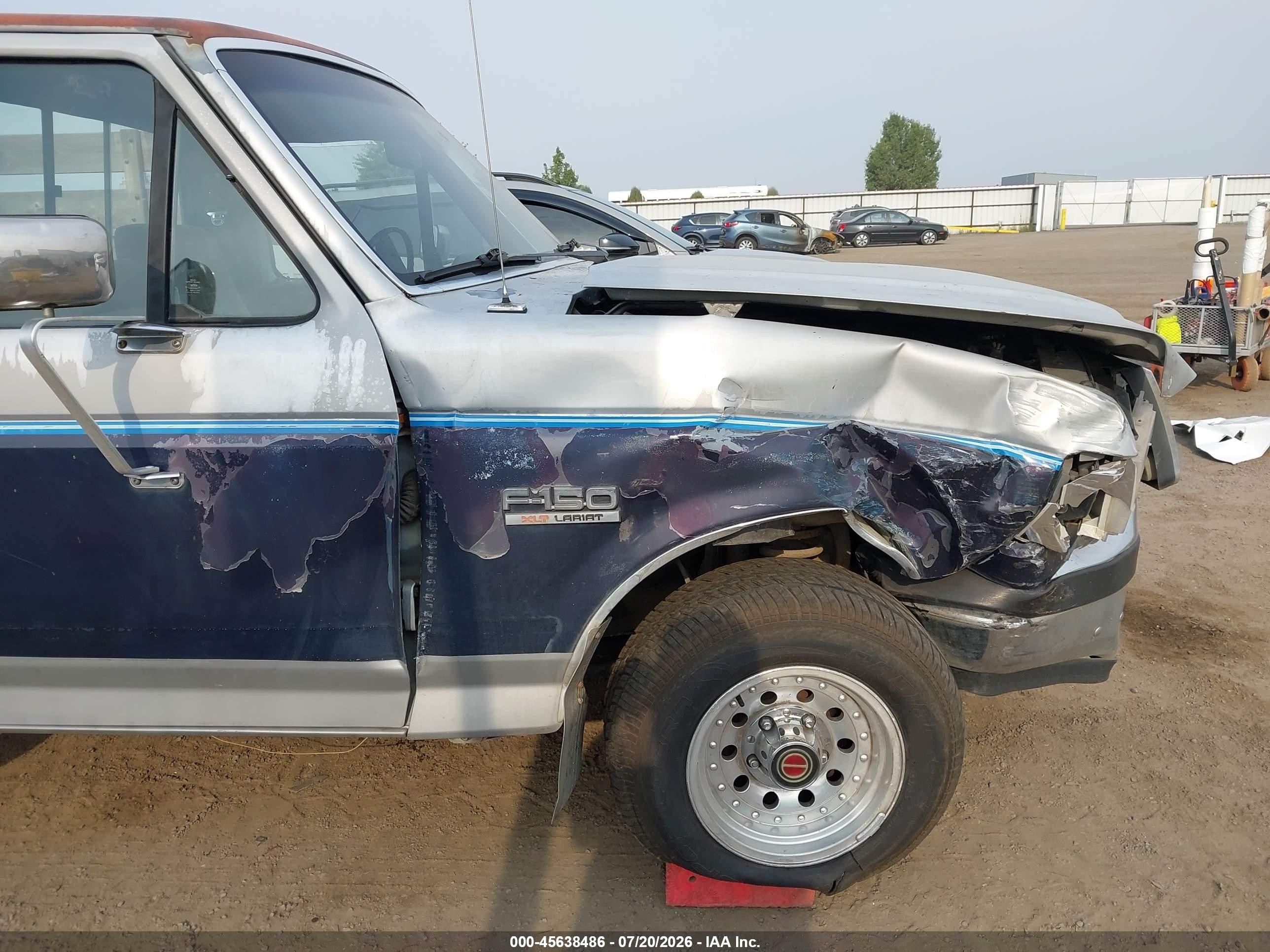 1991 Ford F150   Серый vin: 1FTDF15Y8MPB22302