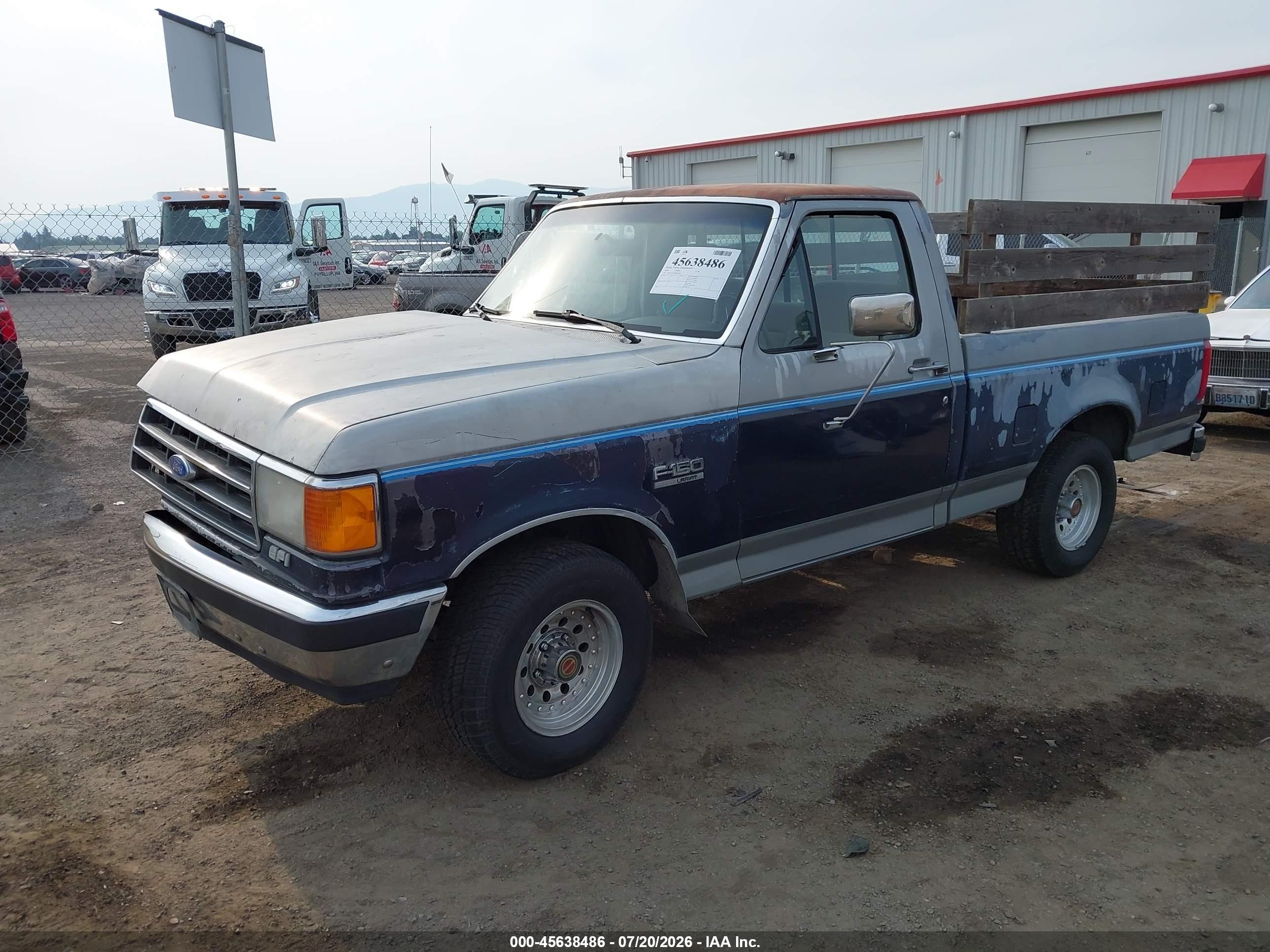 1991 Ford F150   Серый vin: 1FTDF15Y8MPB22302