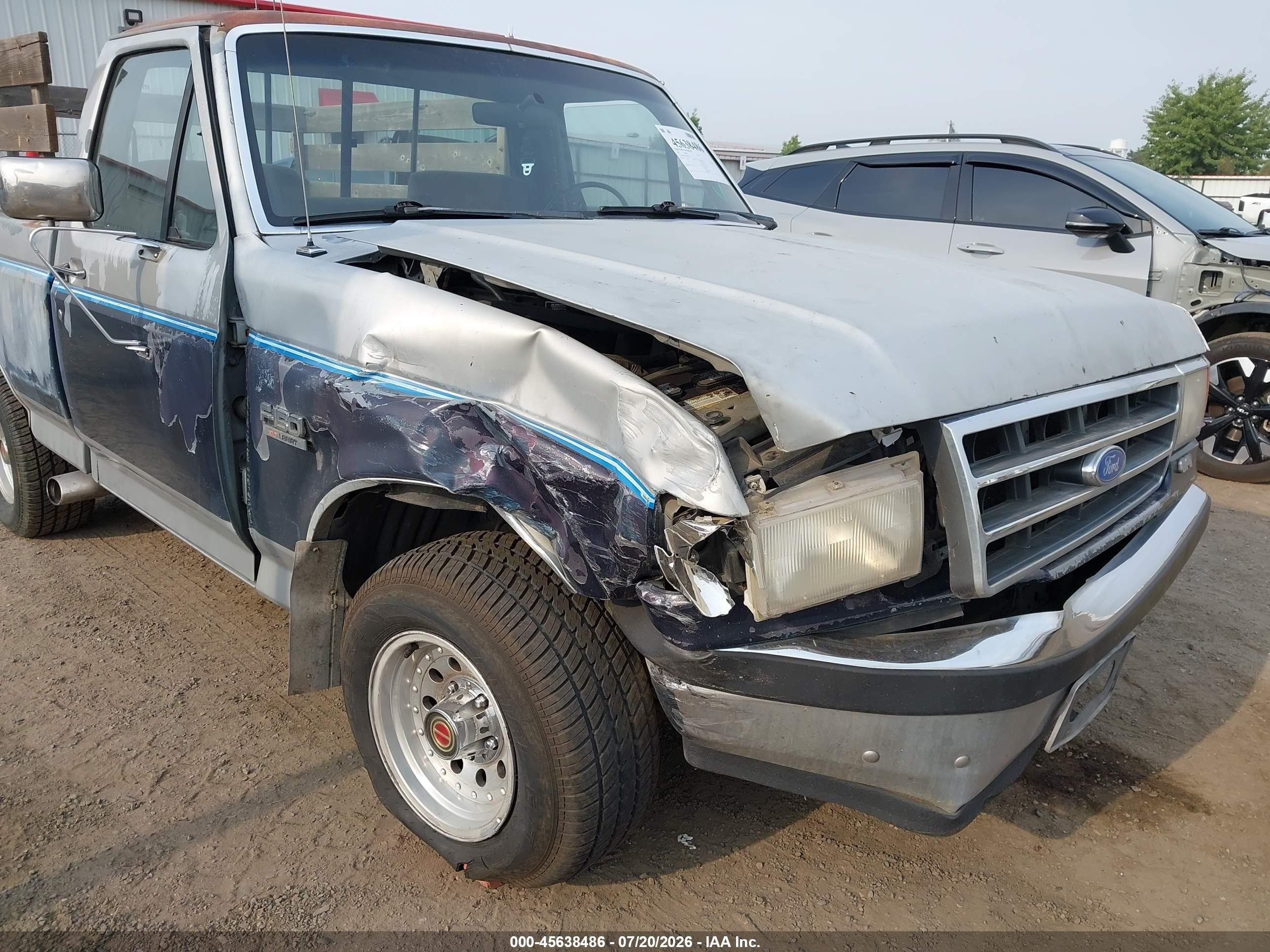 1991 Ford F150   Серый vin: 1FTDF15Y8MPB22302