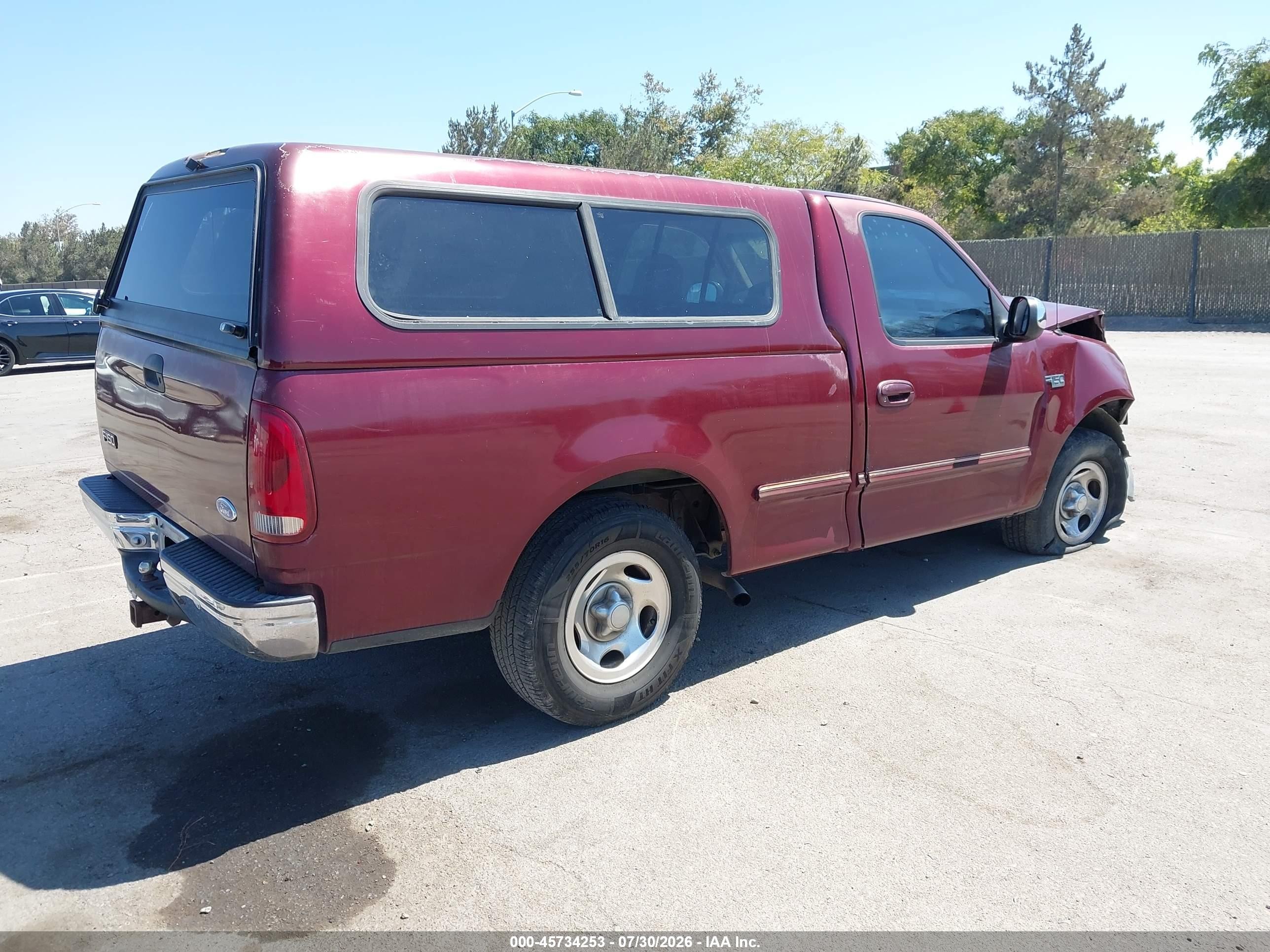 1997 Ford F-150 Standard Standard/xl/xlt Бордовый vin: 1FTDF1722VKC12908