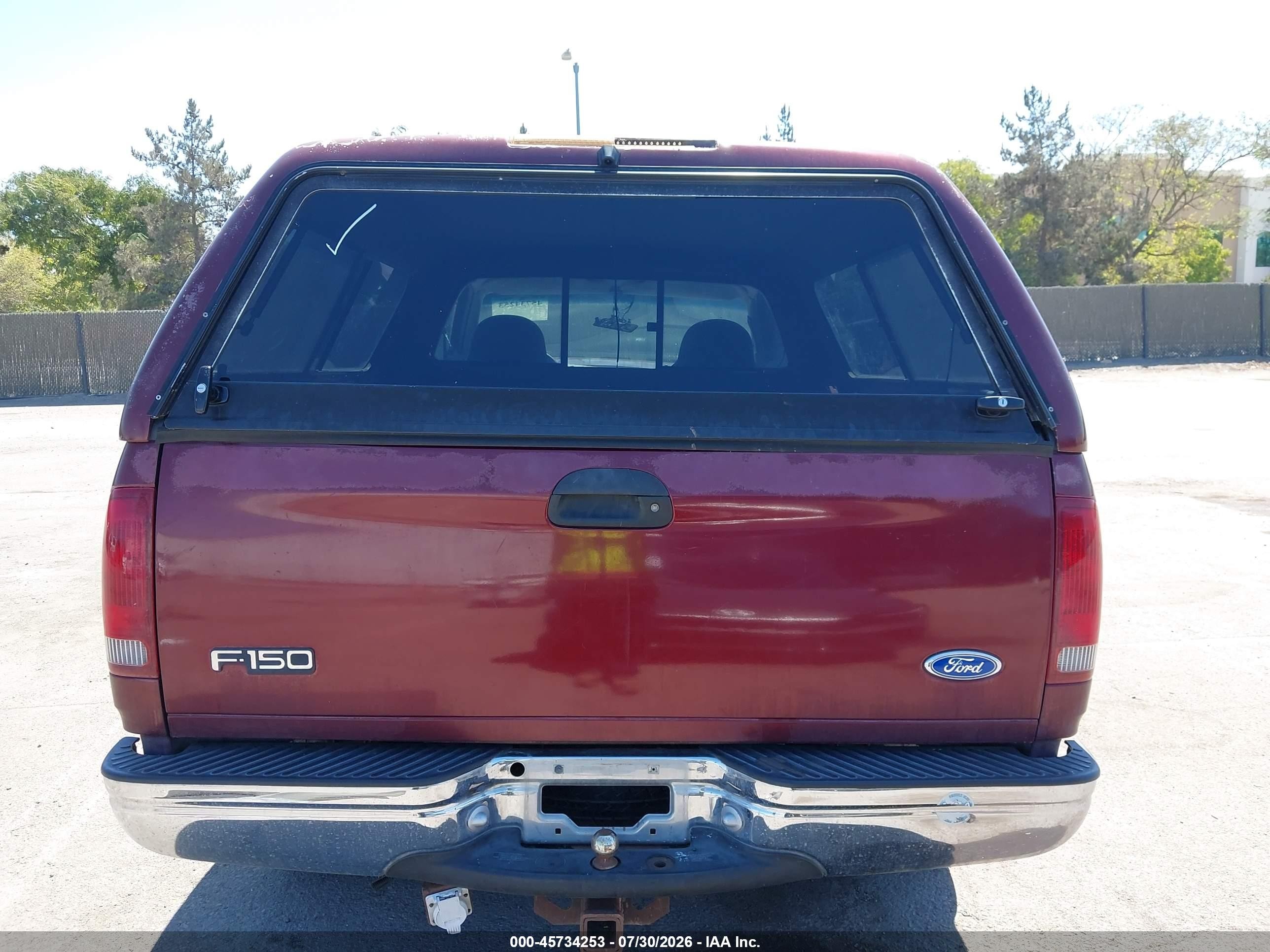 1997 Ford F-150 Standard Standard/xl/xlt Бордовый vin: 1FTDF1722VKC12908