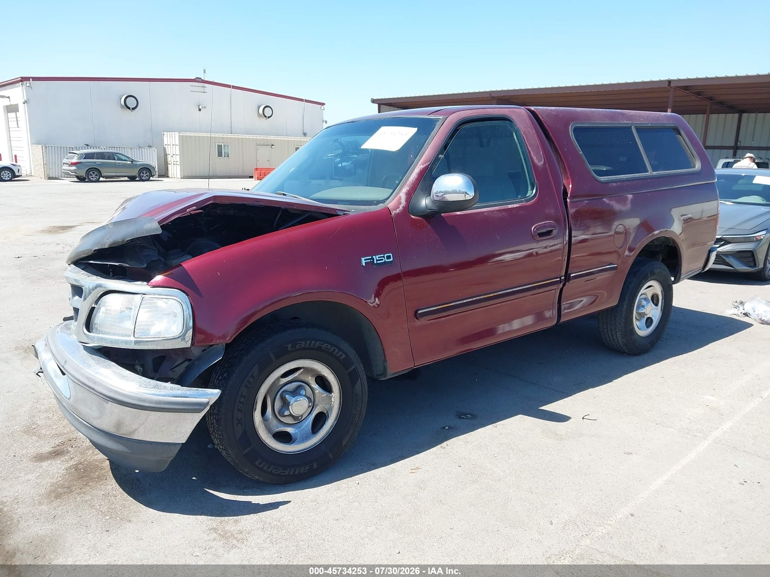1997 Ford F-150 Standard Standard/xl/xlt Бордовый vin: 1FTDF1722VKC12908