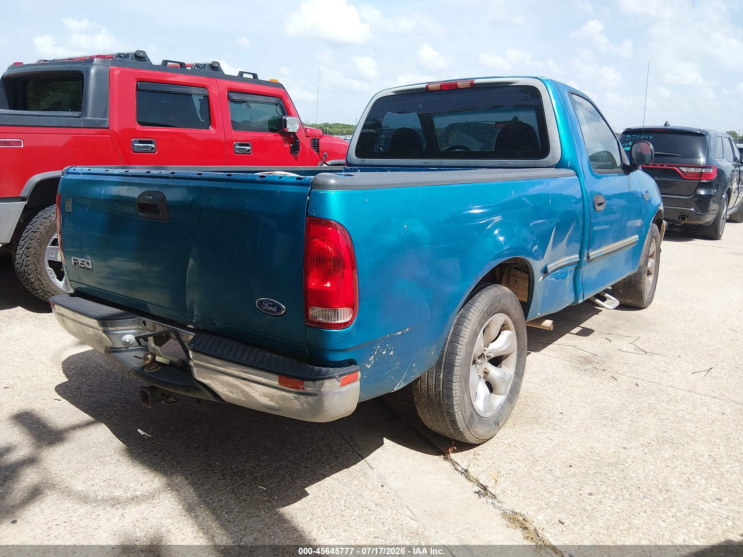 1997 Ford F-150 Lariat/standard/xl/xlt Синий vin: 1FTDF1764VNA93177