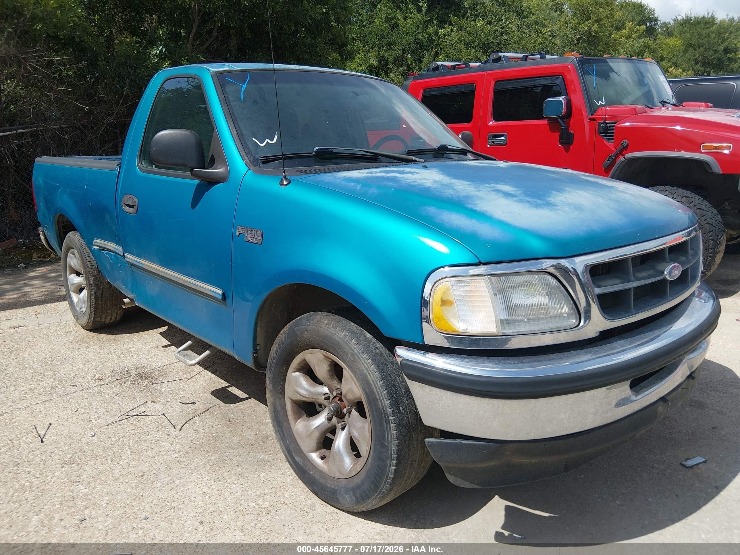 1997 Ford F-150 Lariat/standard/xl/xlt Синий vin: 1FTDF1764VNA93177