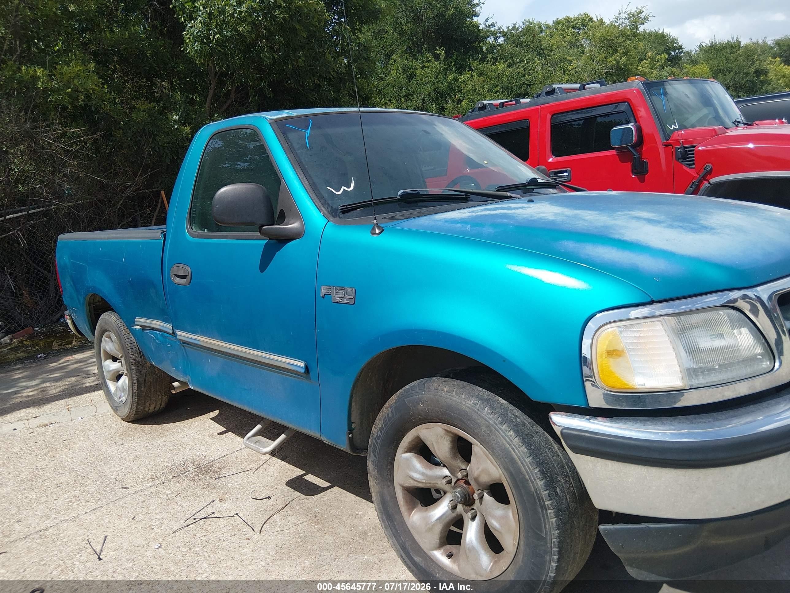 1997 Ford F-150 Lariat/standard/xl/xlt Синий vin: 1FTDF1764VNA93177