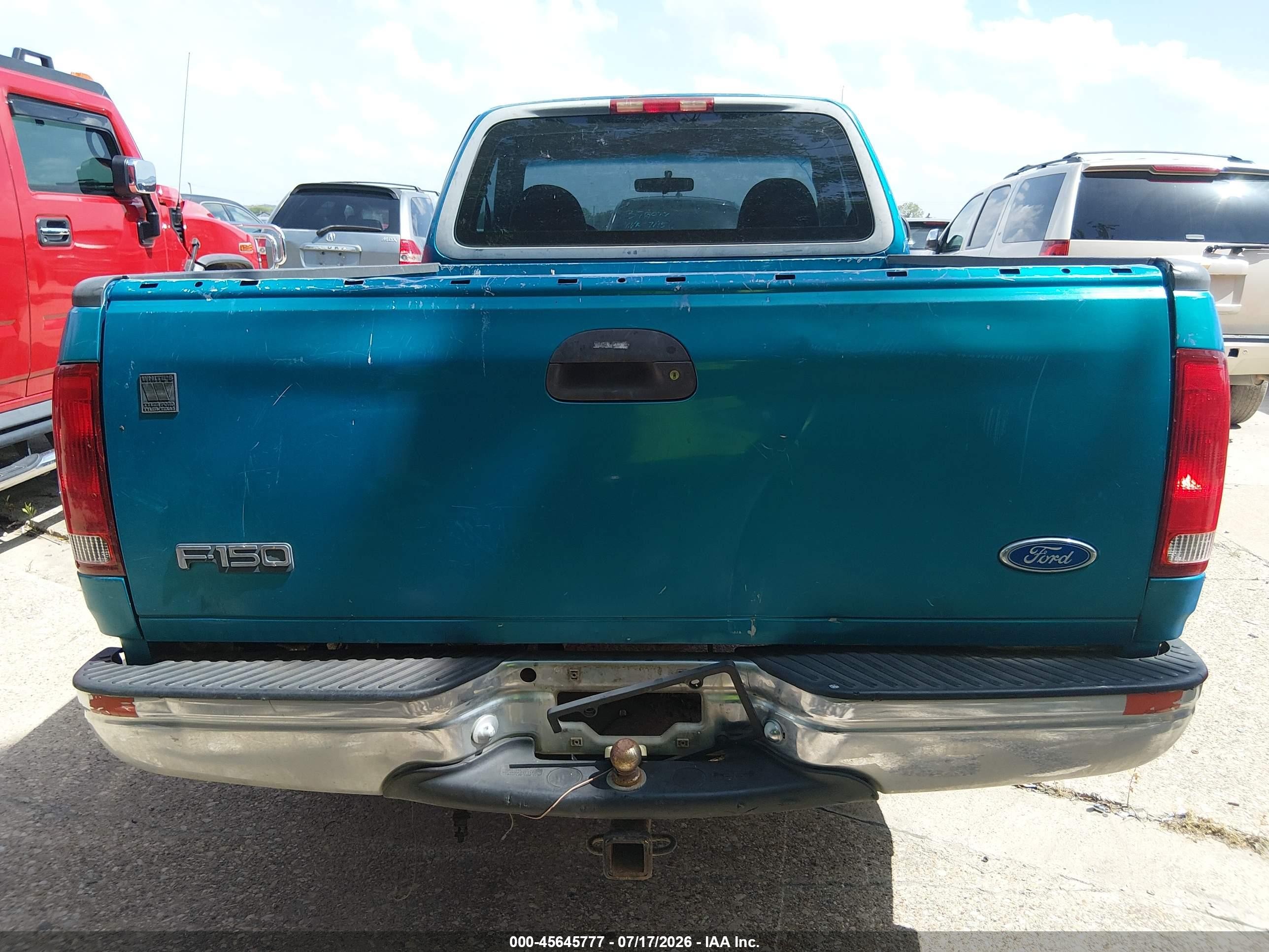 1997 Ford F-150 Lariat/standard/xl/xlt Синий vin: 1FTDF1764VNA93177