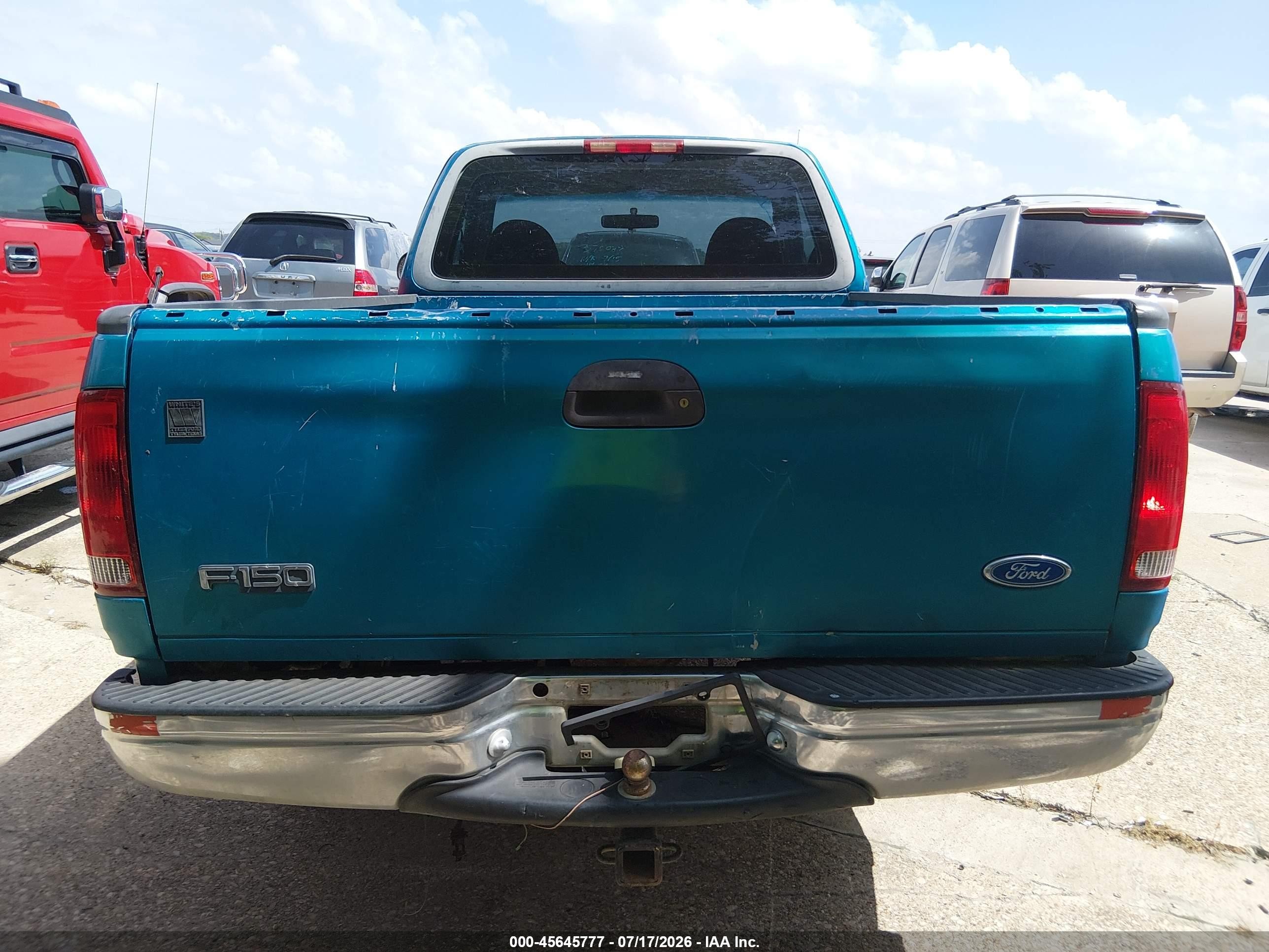 1997 Ford F-150 Lariat/standard/xl/xlt Синий vin: 1FTDF1764VNA93177