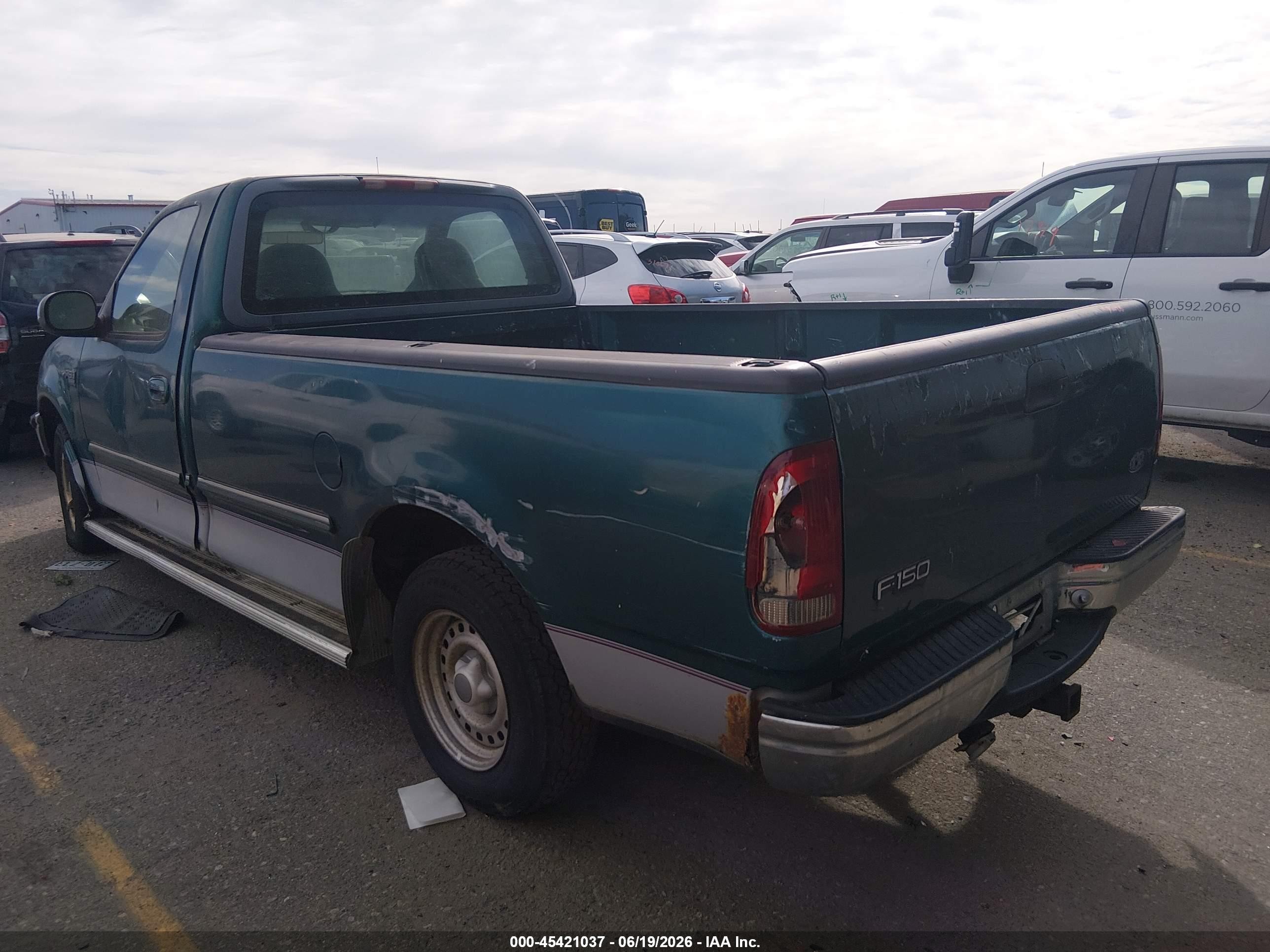 1997 Ford F-150 Standard Lariat/standard/xl/xlt Green vin: 1FTDF1765VKB11221