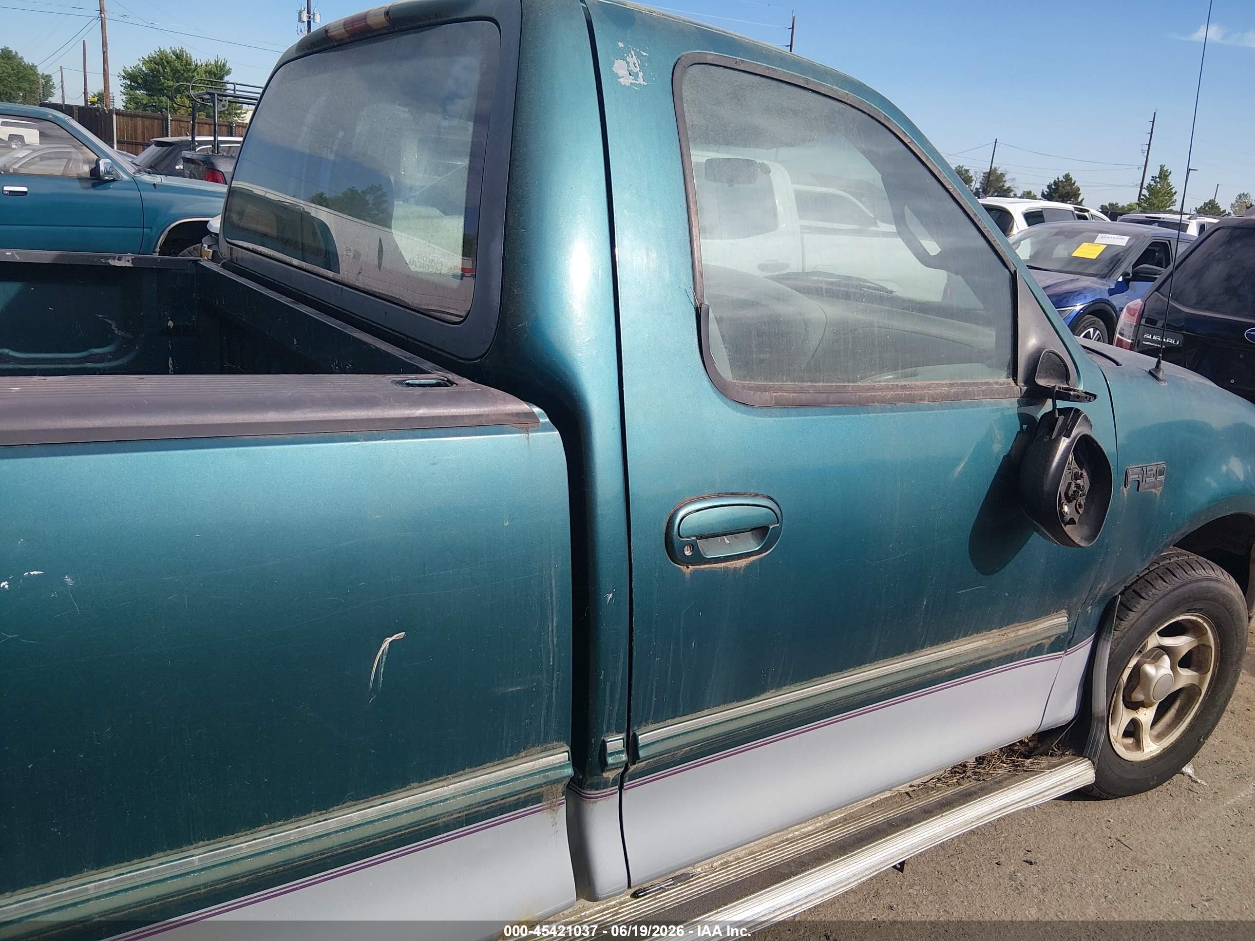 1997 Ford F-150 Standard Lariat/standard/xl/xlt Green vin: 1FTDF1765VKB11221