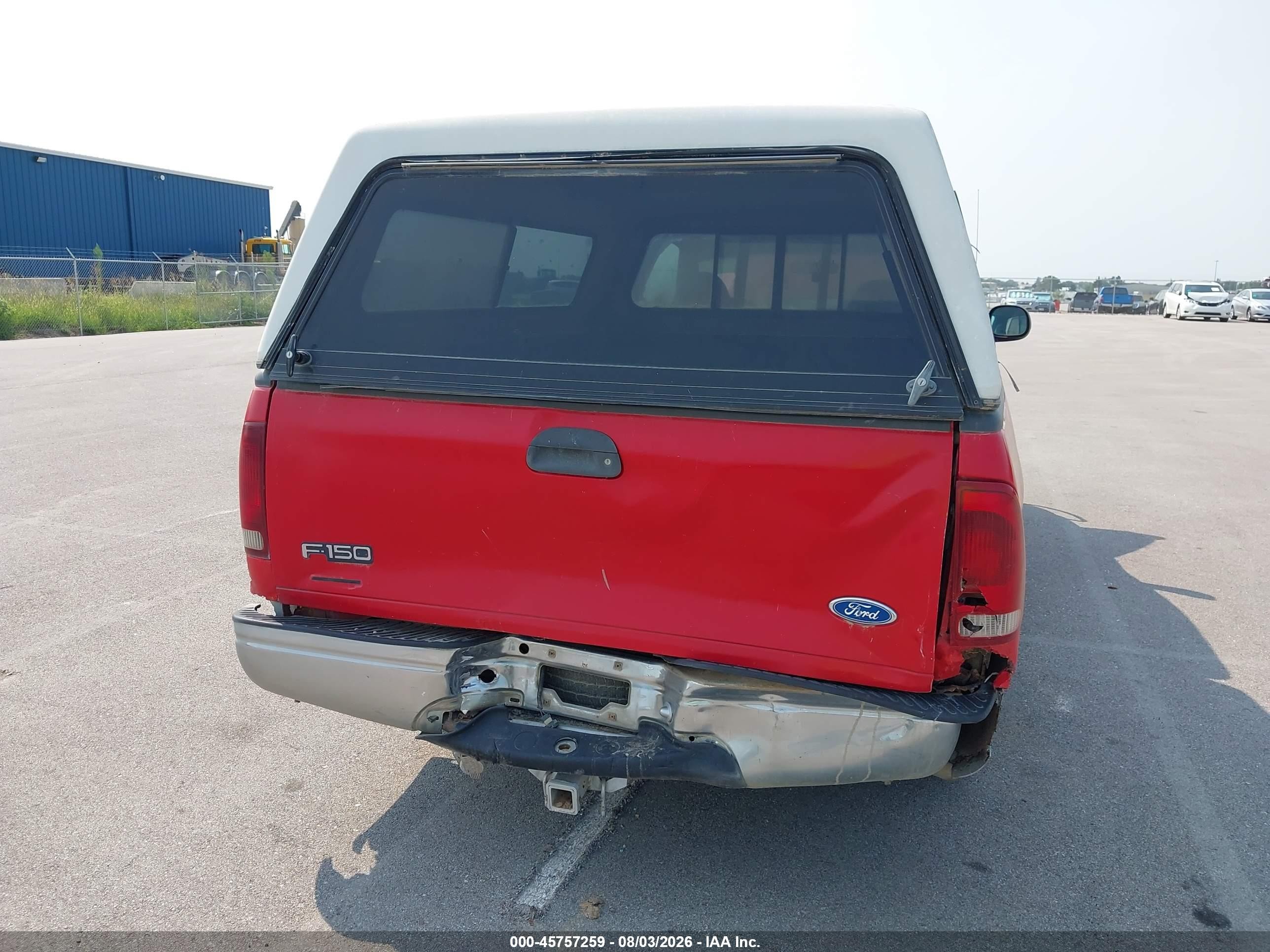 1997 Ford F-150 Standard Lariat/standard/xl/xlt Red vin: 1FTDF1767VKB22723