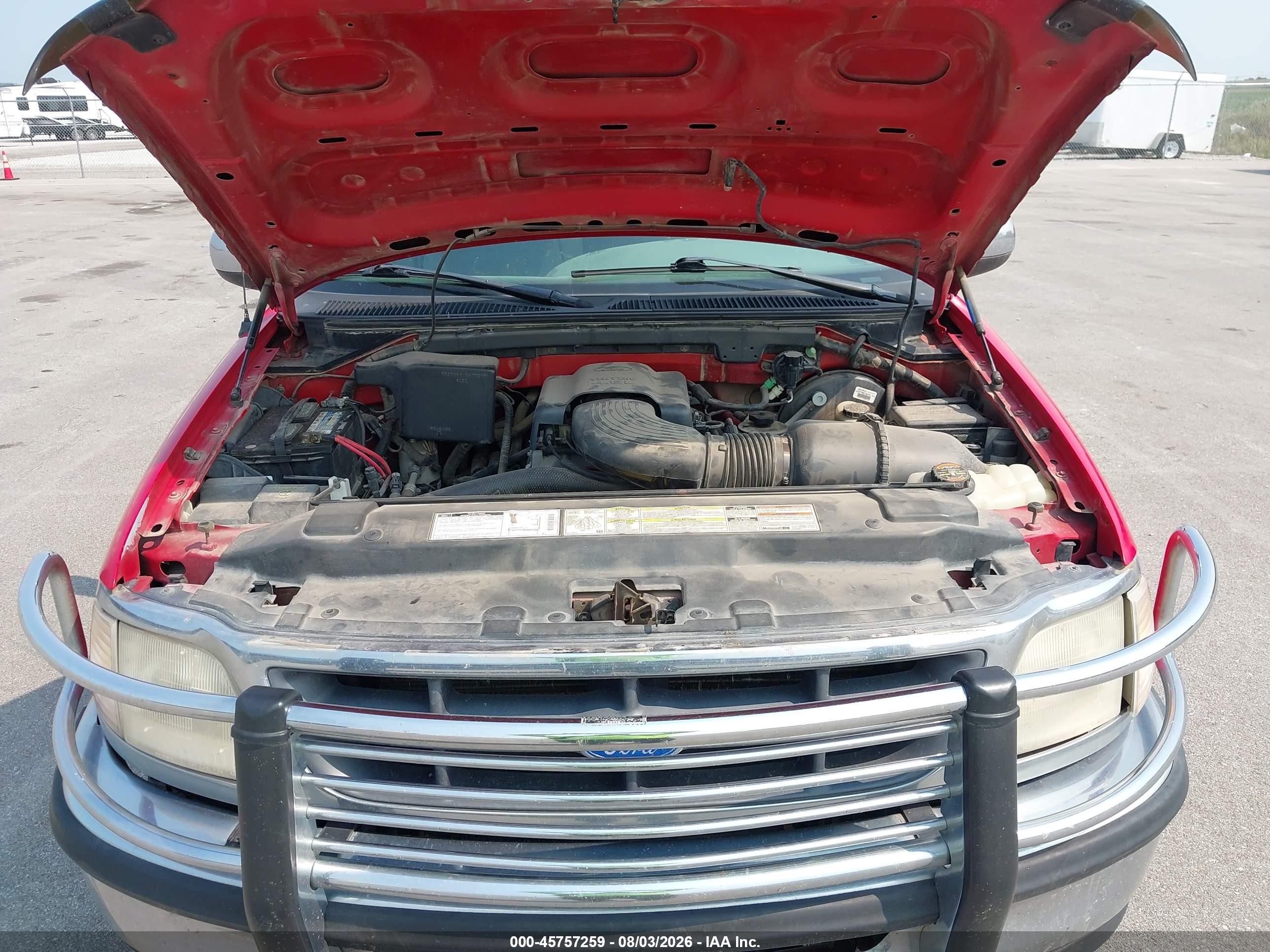 1997 Ford F-150 Standard Lariat/standard/xl/xlt Red vin: 1FTDF1767VKB22723