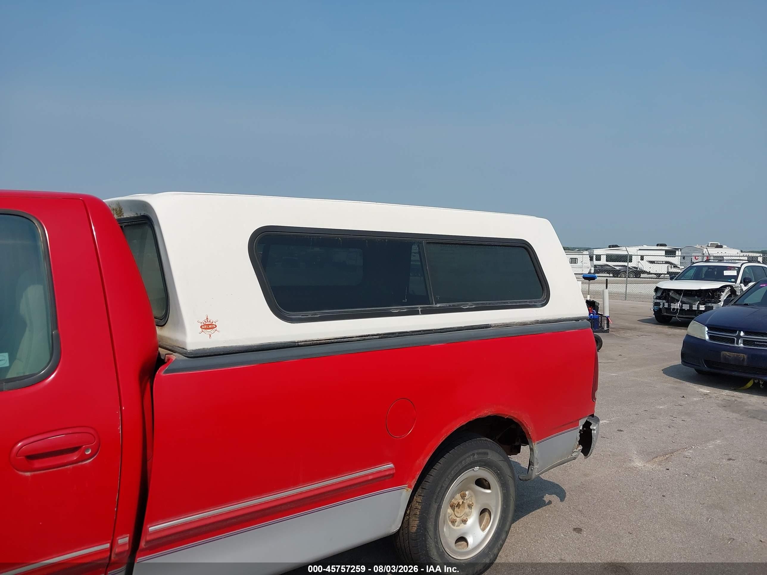 1997 Ford F-150 Standard Lariat/standard/xl/xlt Red vin: 1FTDF1767VKB22723