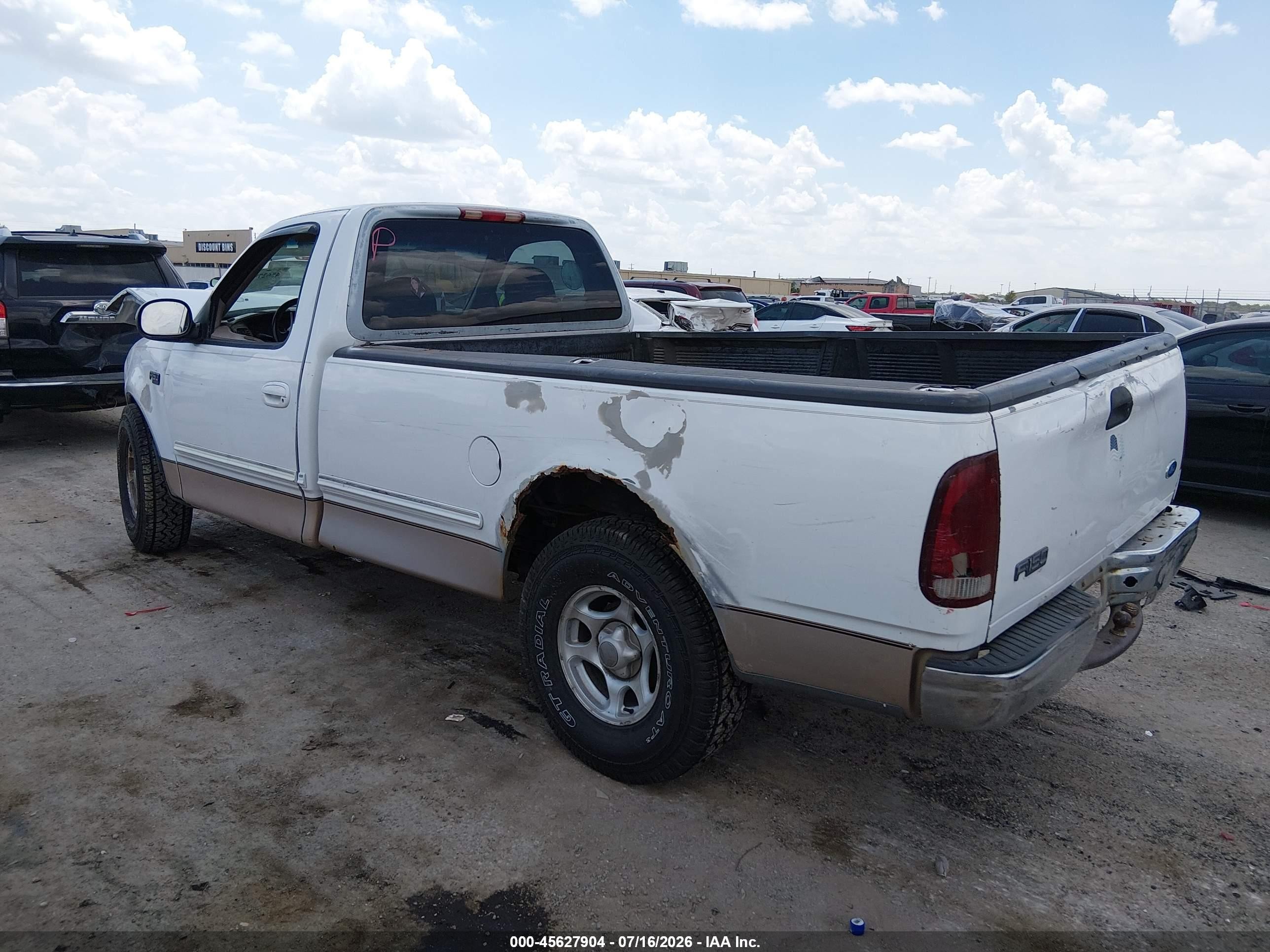 1997 Ford F-150 Standard Lariat/standard/xl/xlt White vin: 1FTDF1769VKA21067
