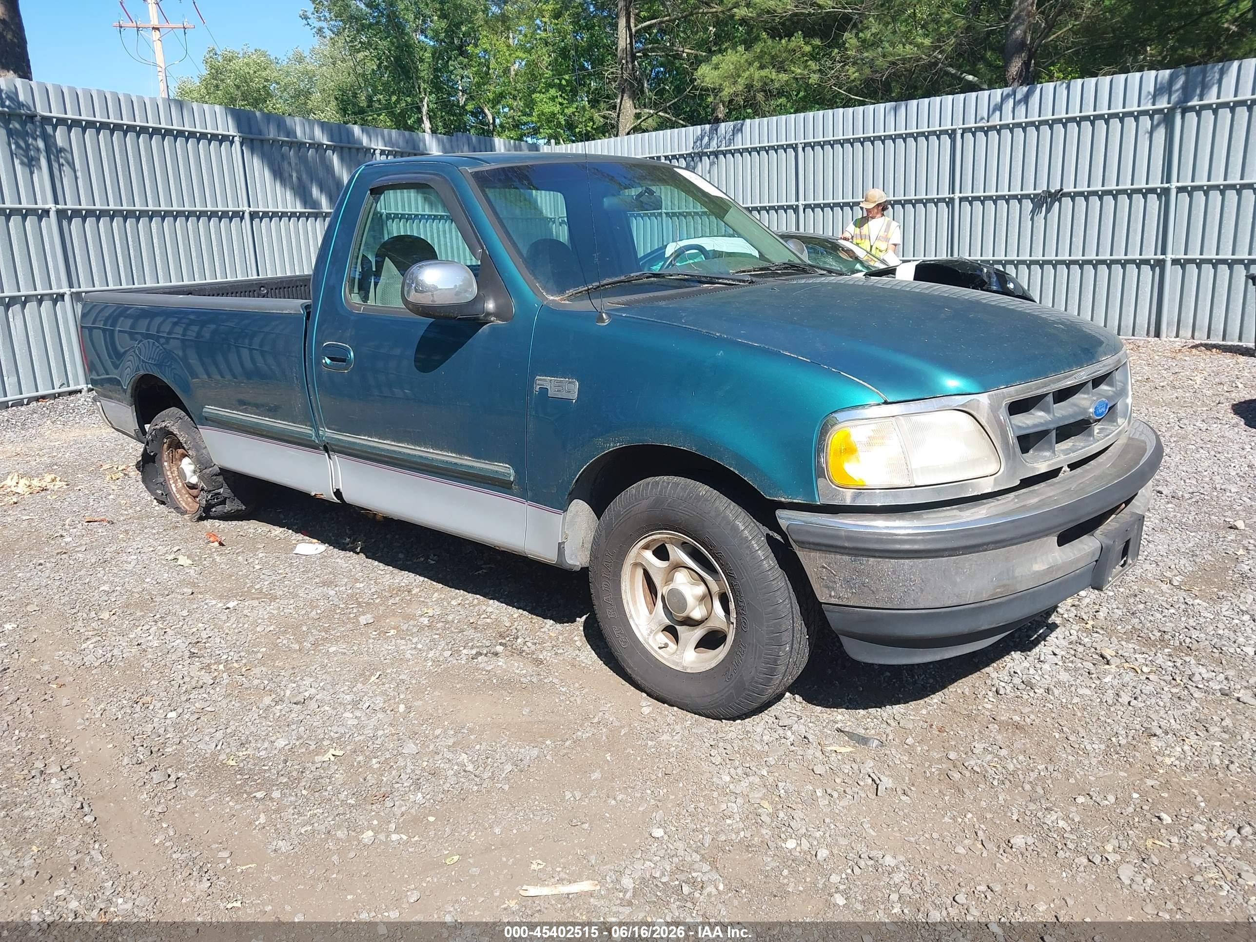 1997 Ford F-150 Standard Lariat/standard/xl/xlt Green vin: 1FTDF17W7VLA12667