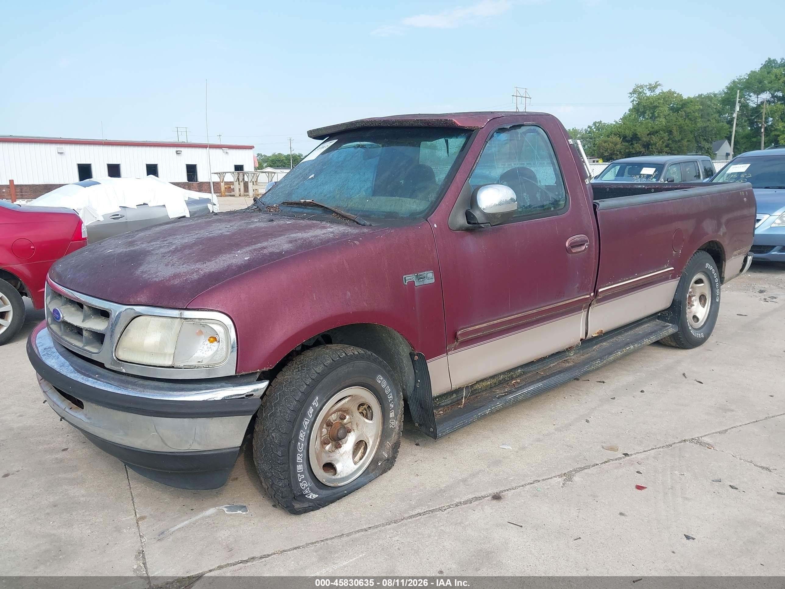 1997 Ford F-150 Standard Lariat/standard/xl/xlt Red vin: 1FTDF17W9VLA12556