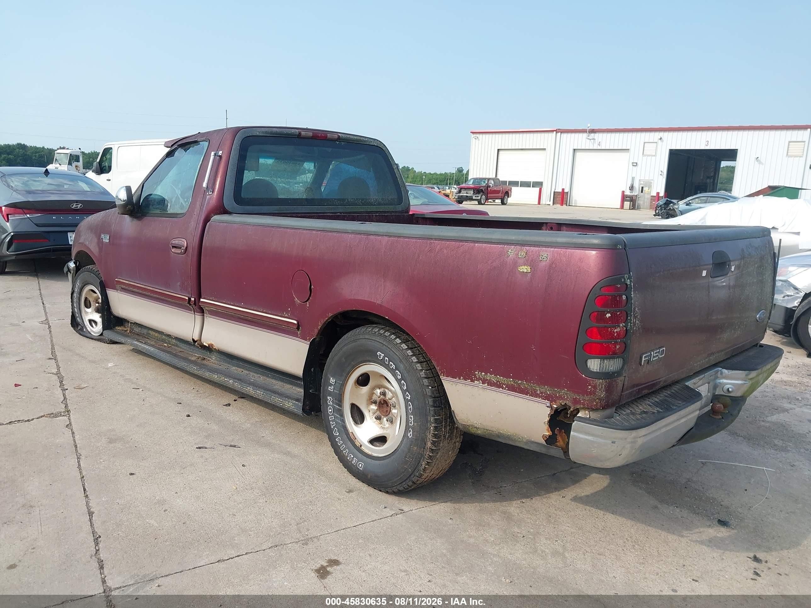1997 Ford F-150 Standard Lariat/standard/xl/xlt Red vin: 1FTDF17W9VLA12556