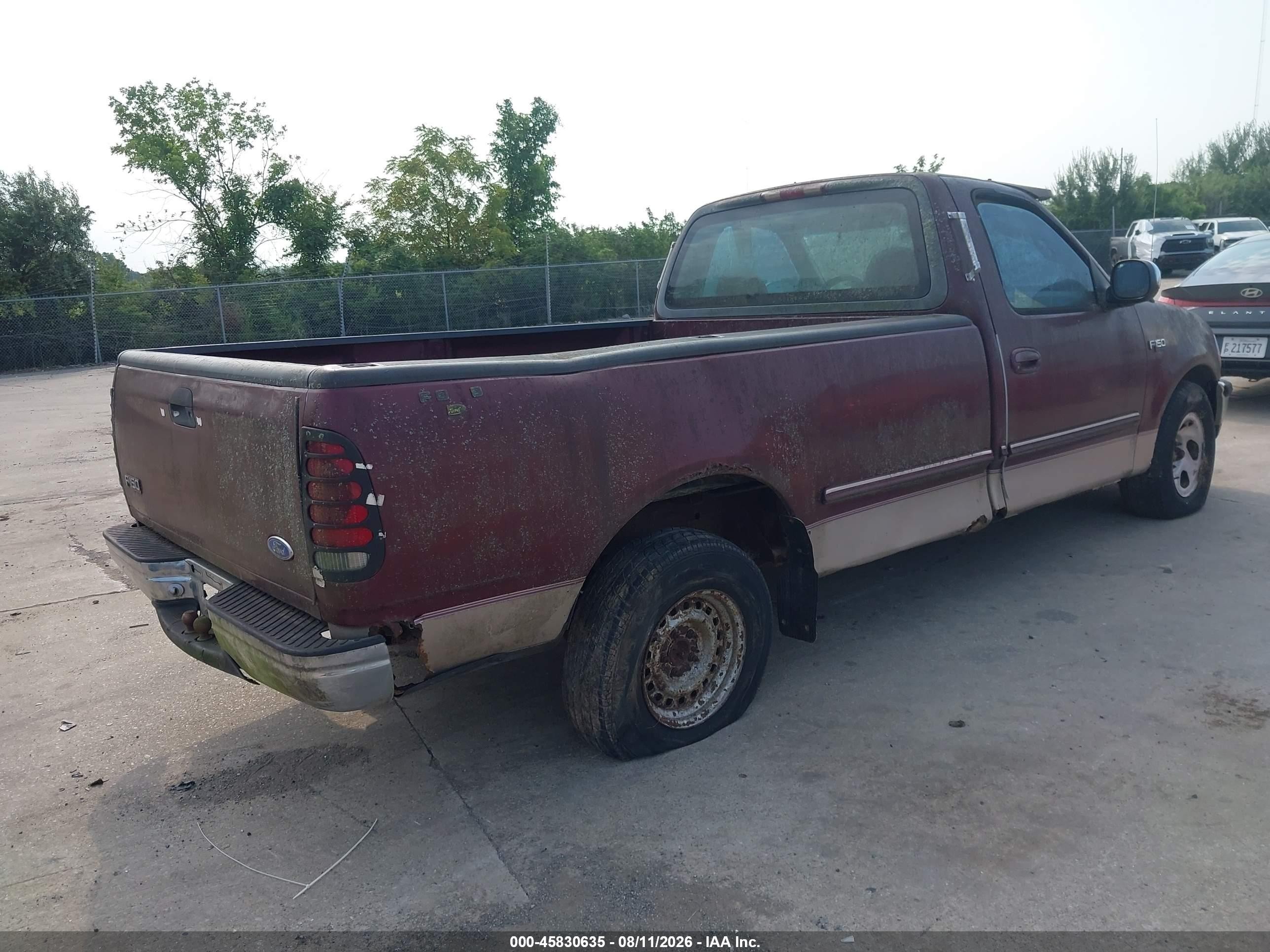 1997 Ford F-150 Standard Lariat/standard/xl/xlt Red vin: 1FTDF17W9VLA12556