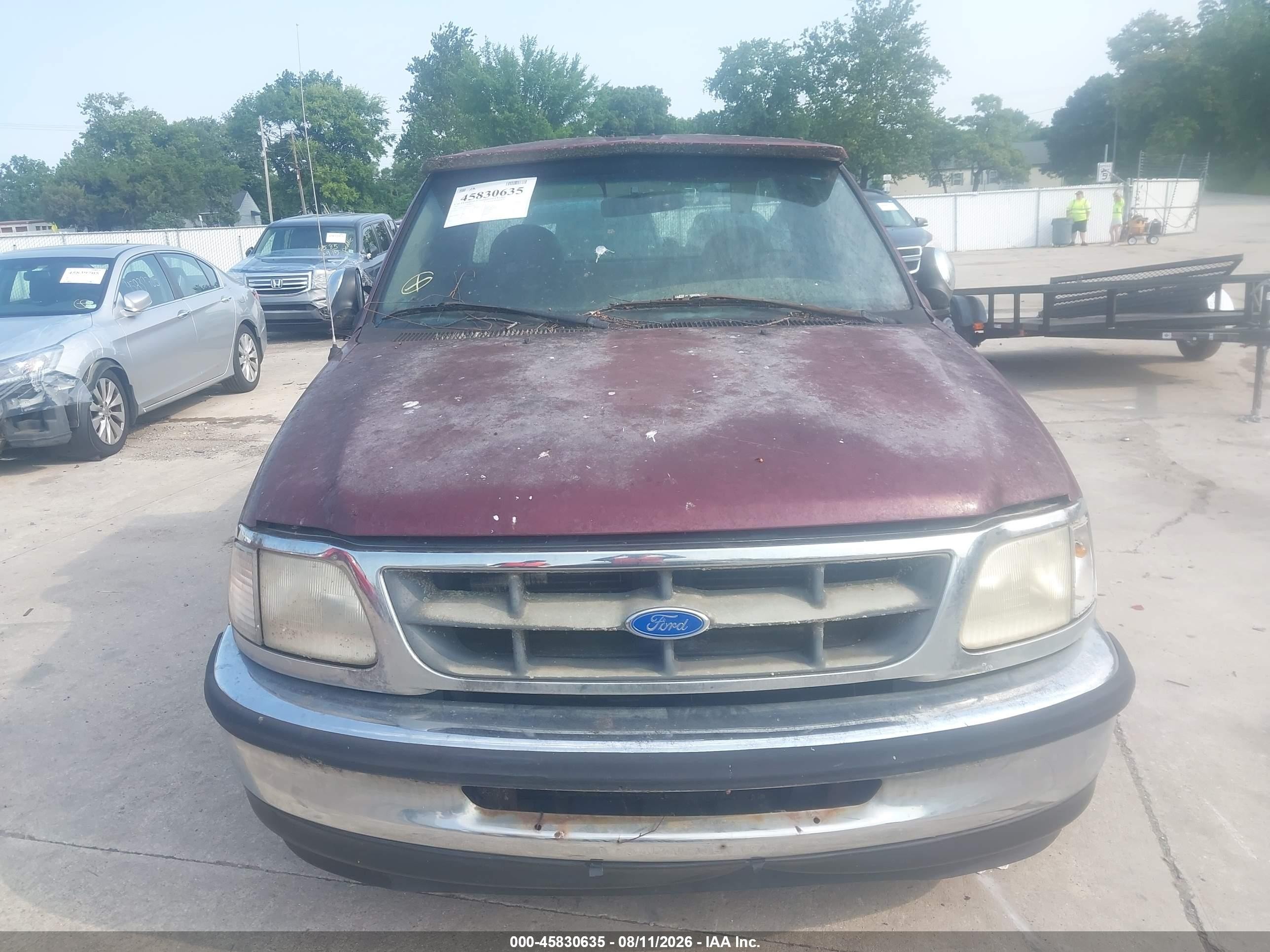 1997 Ford F-150 Standard Lariat/standard/xl/xlt Red vin: 1FTDF17W9VLA12556