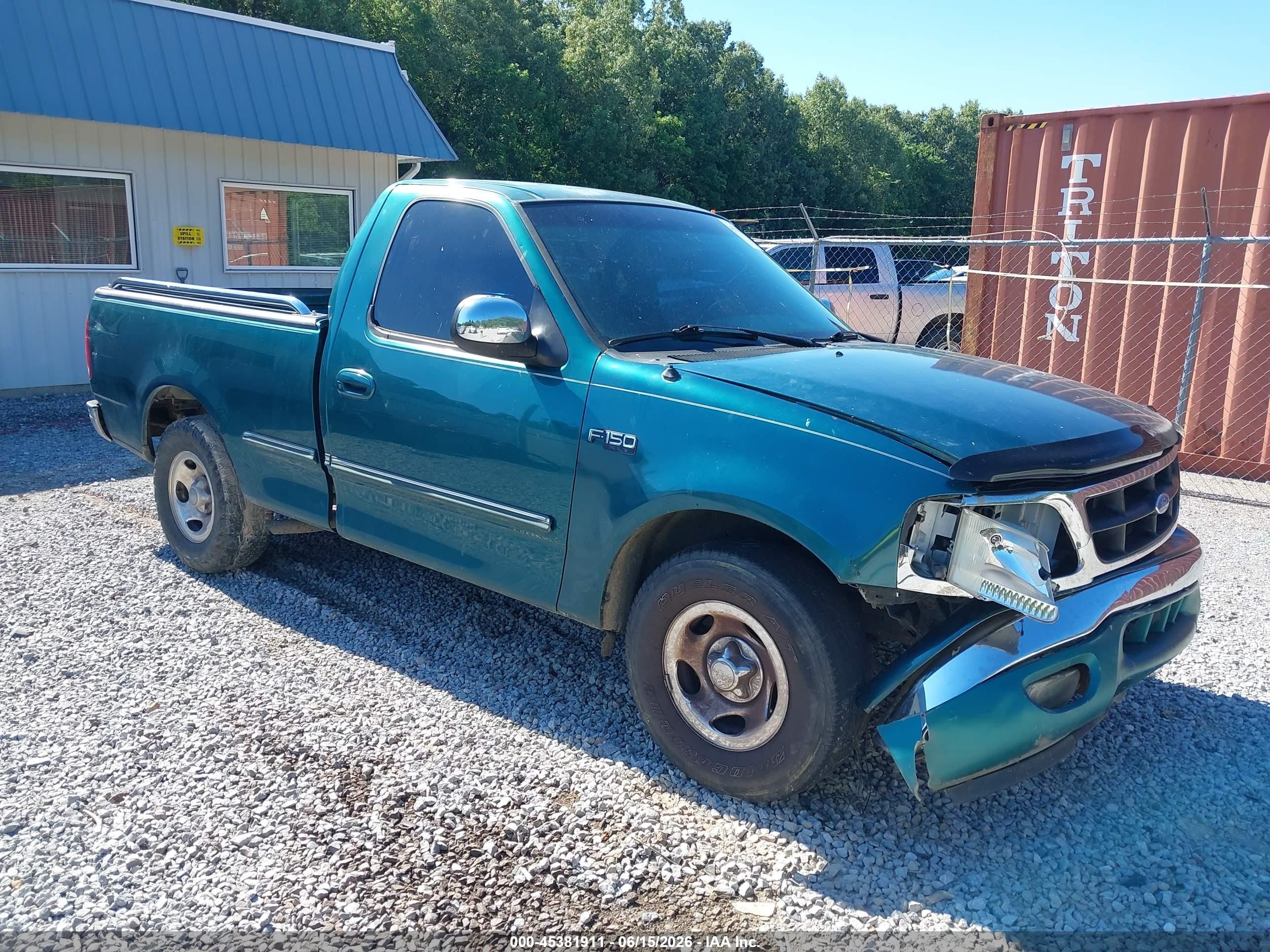 1997 Ford F-150 Standard Lariat/standard/xl/xlt Green vin: 1FTDF17WXVNC27593