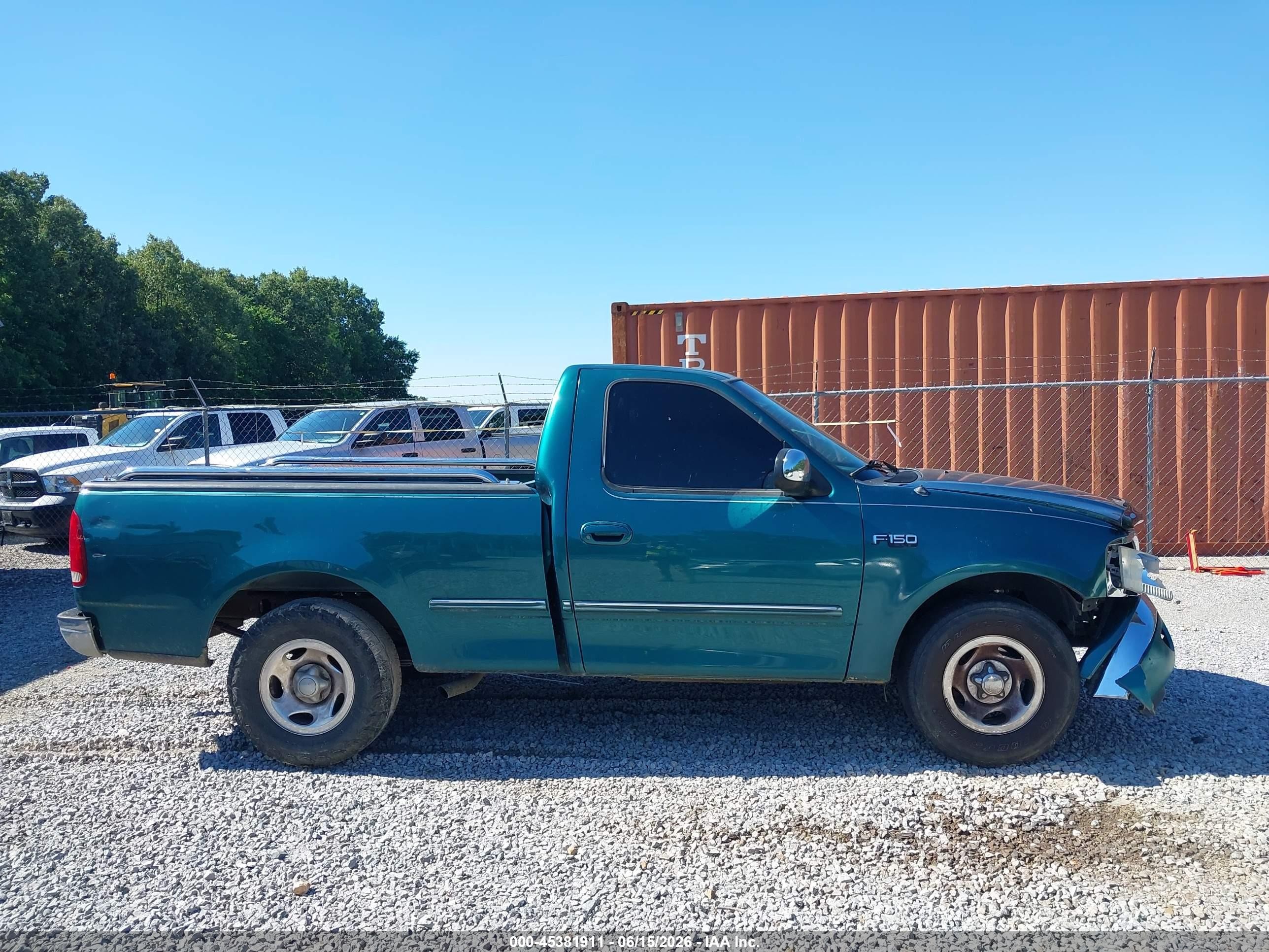 1997 Ford F-150 Standard Lariat/standard/xl/xlt Green vin: 1FTDF17WXVNC27593