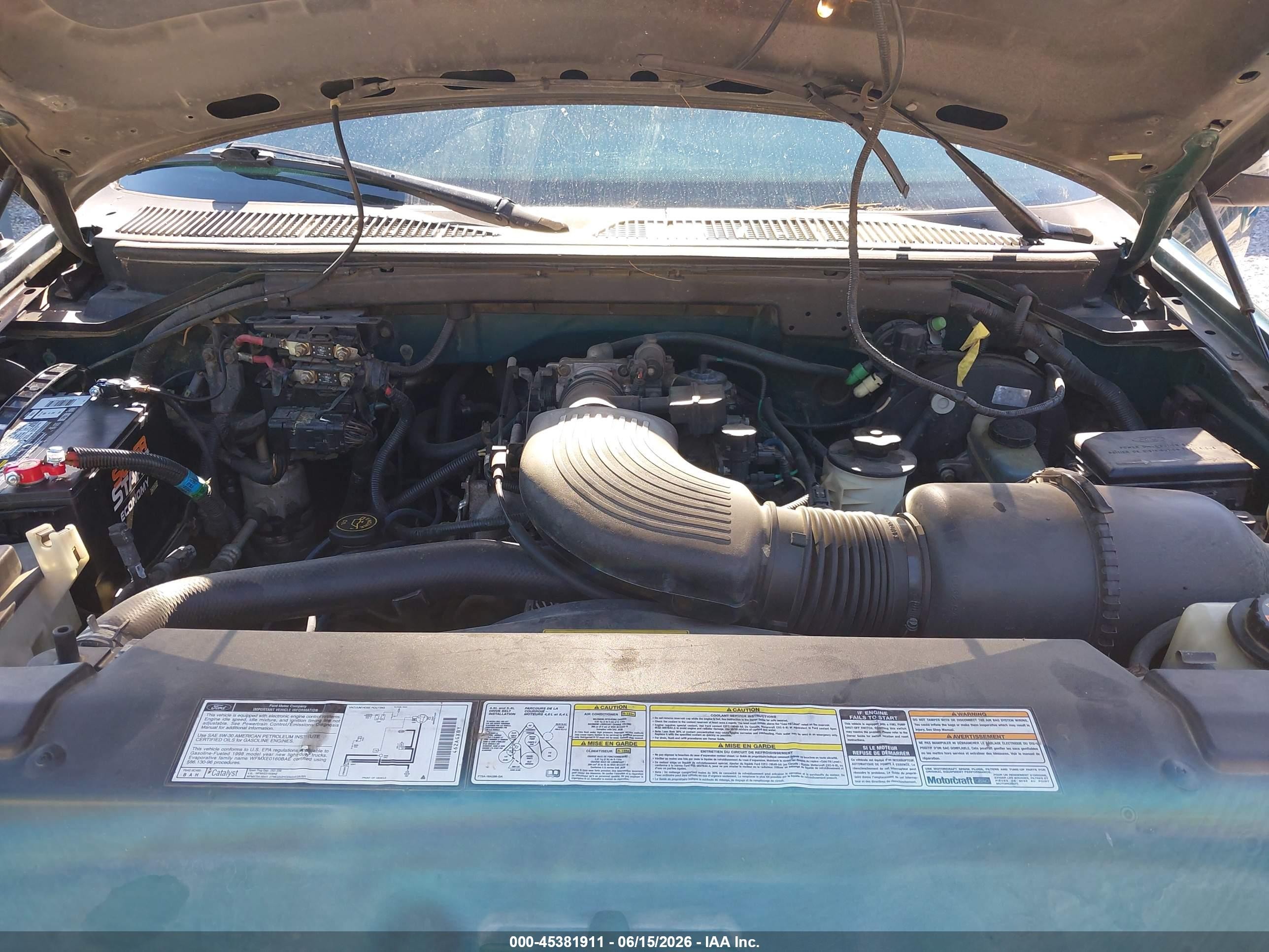 1997 Ford F-150 Standard Lariat/standard/xl/xlt Green vin: 1FTDF17WXVNC27593