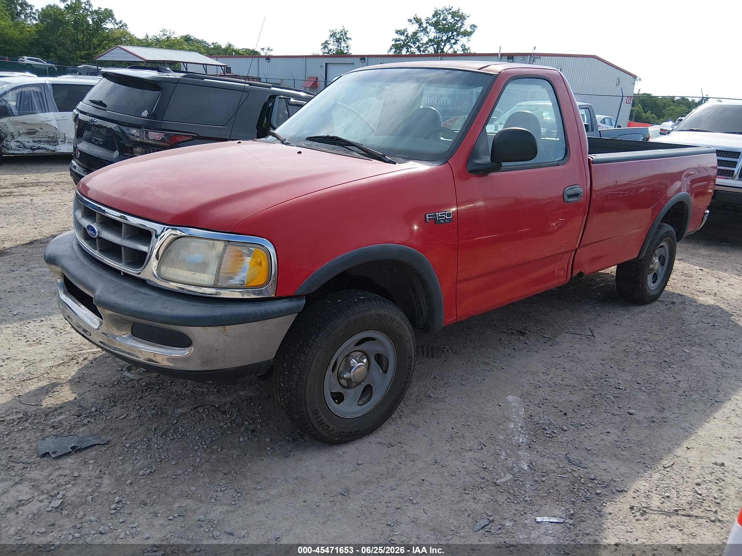 1997 Ford F-150 Standard Standard/xl/xlt Красный vin: 1FTDF1826VNC35704