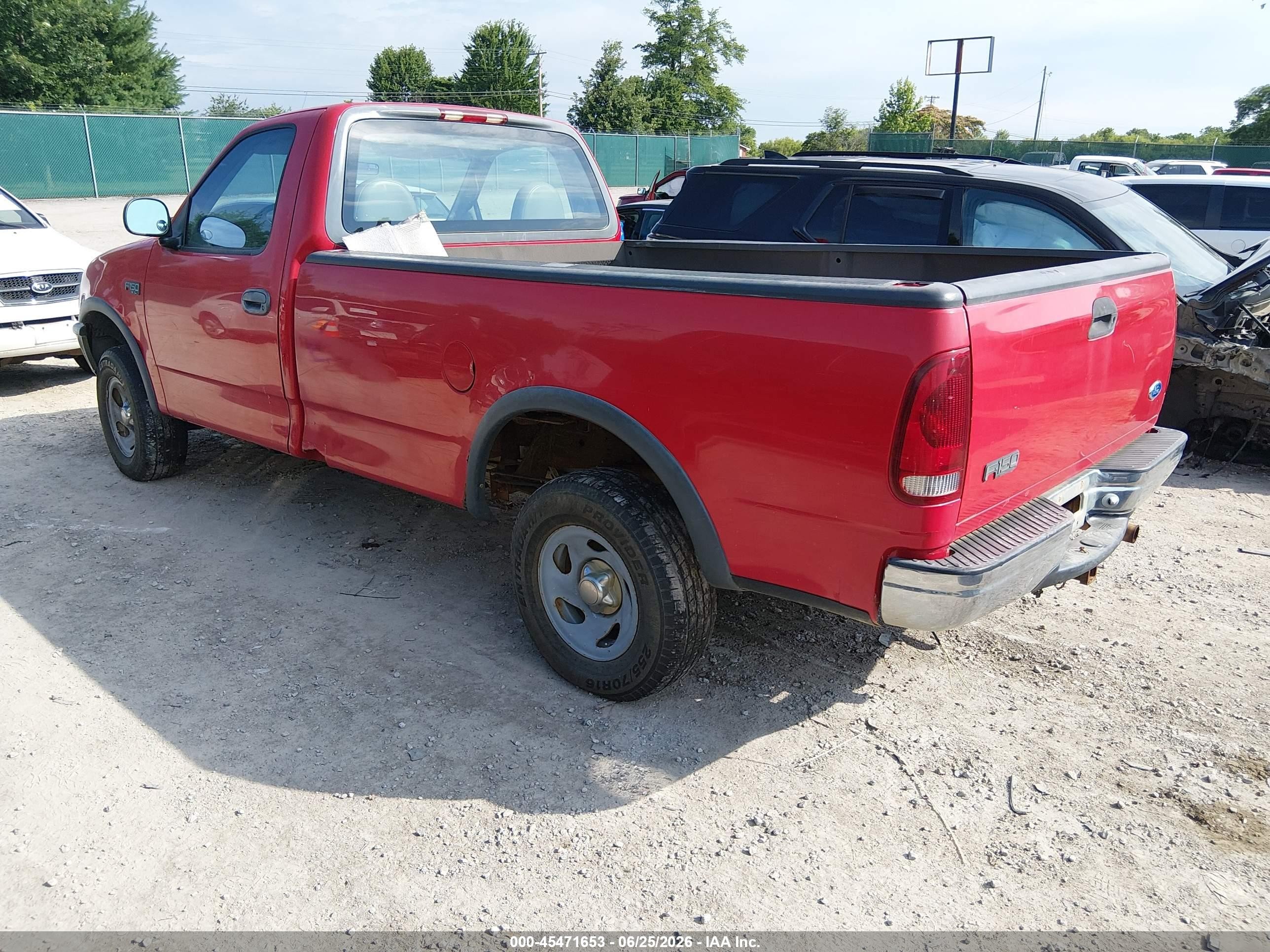 1997 Ford F-150 Standard Standard/xl/xlt Красный vin: 1FTDF1826VNC35704
