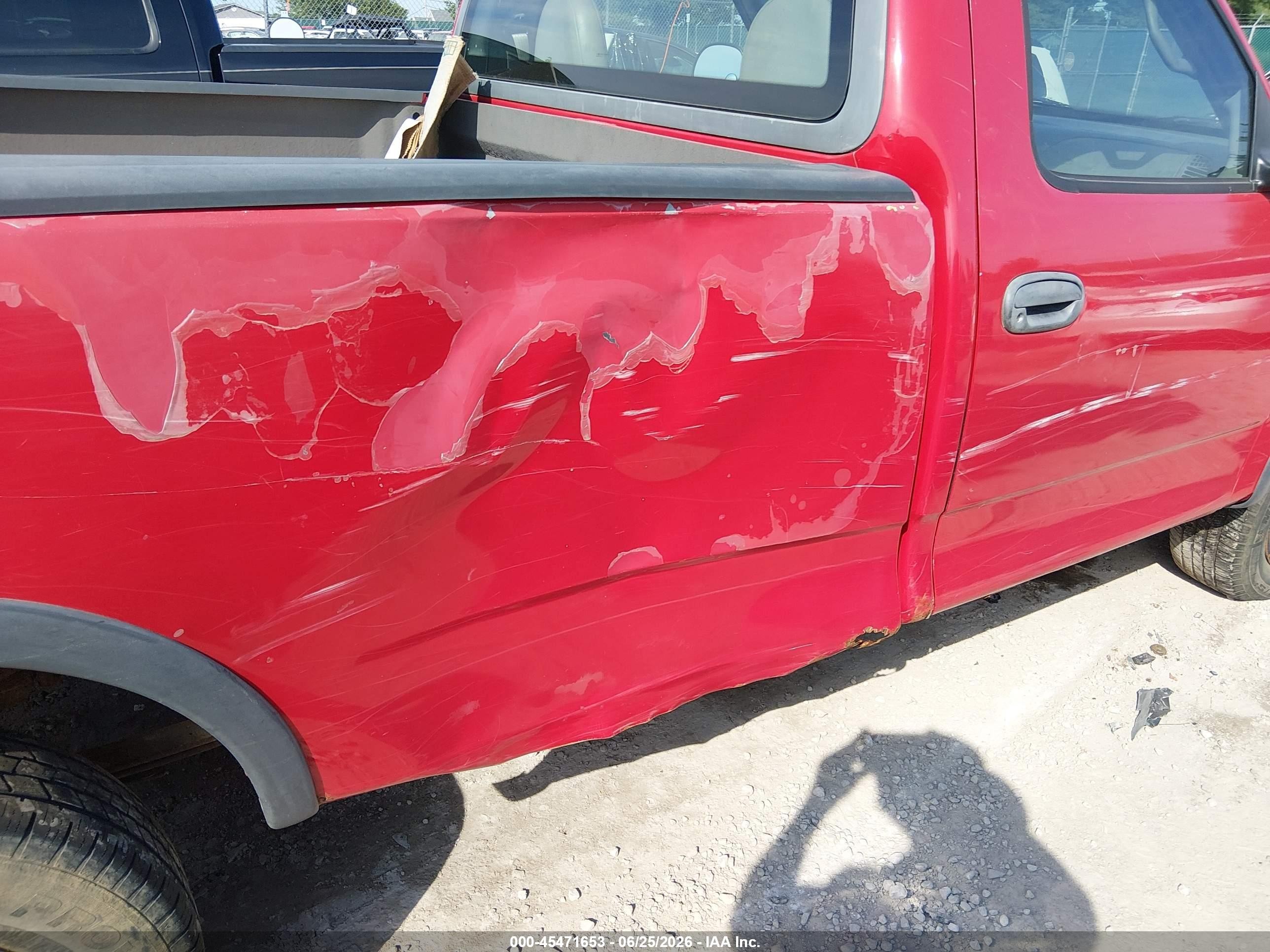 1997 Ford F-150 Standard Standard/xl/xlt Красный vin: 1FTDF1826VNC35704