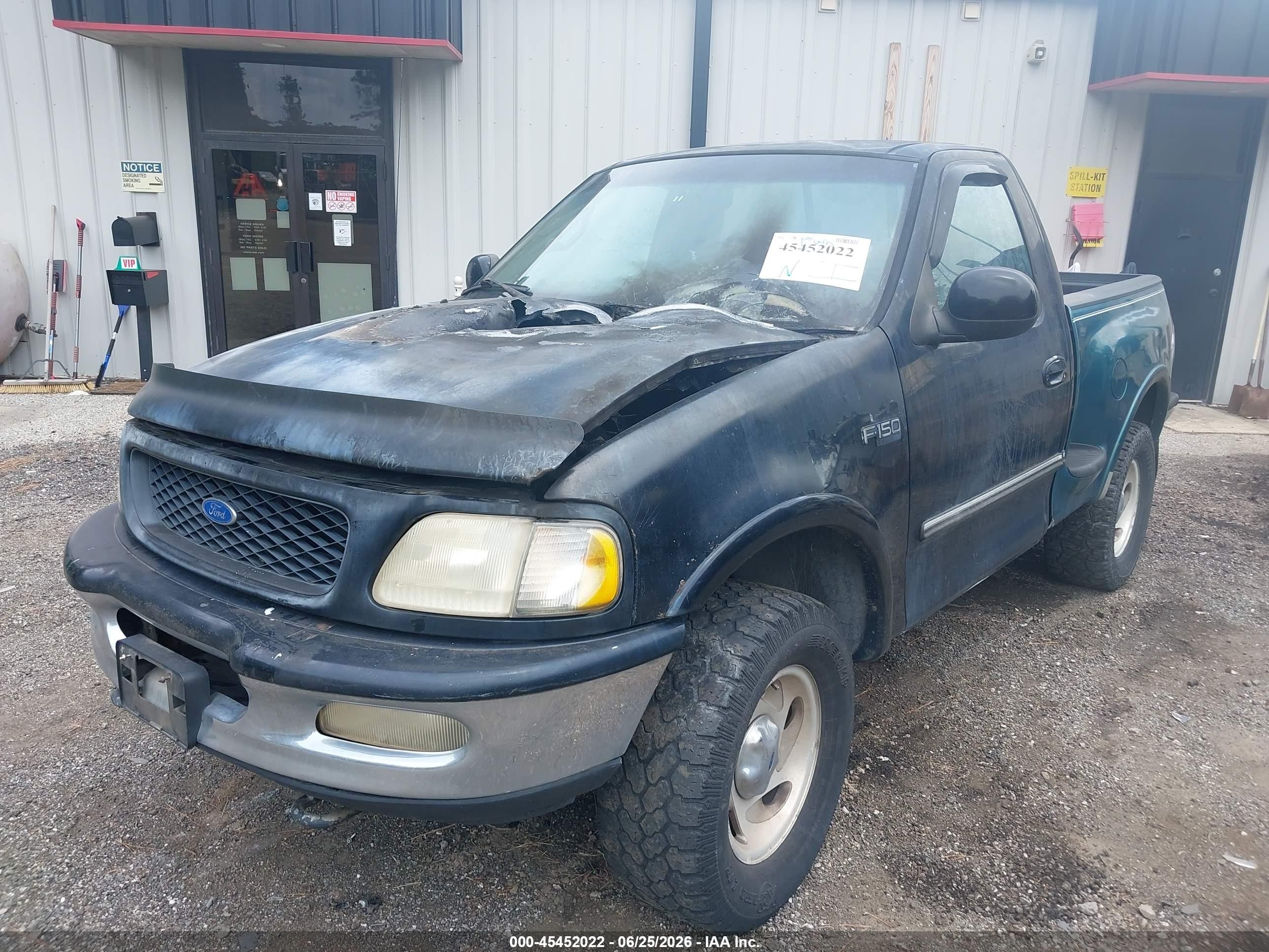 1997 Ford F-150 Standard Lariat/standard/xl/xlt Black vin: 1FTDF18W4VNA74045