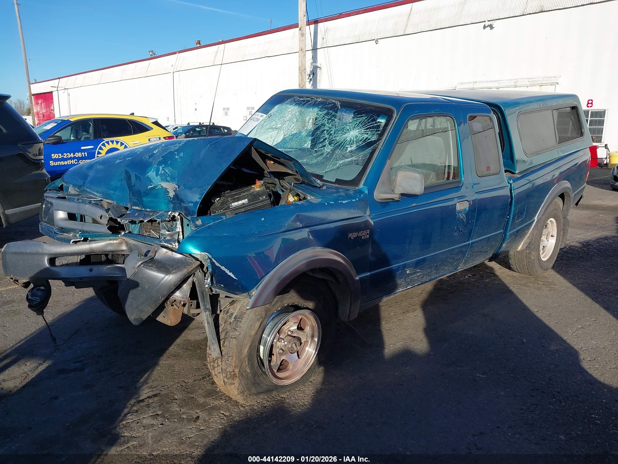 1993 Ford Ranger Super Cab Green vin: 1FTDR15X8PPB73253
