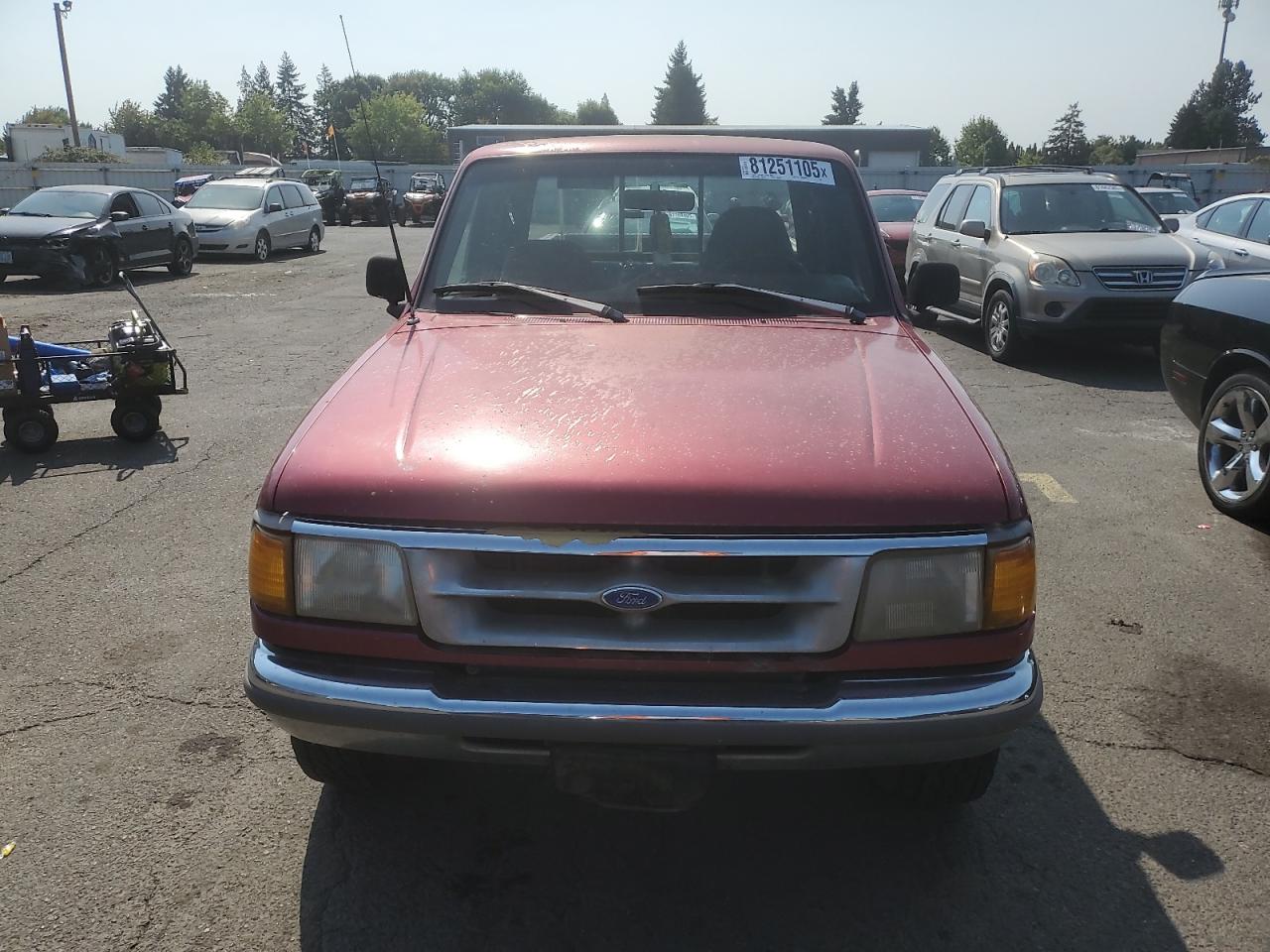 1993 Ford Ranger Super Cab Red vin: 1FTDR15X8PTA44937