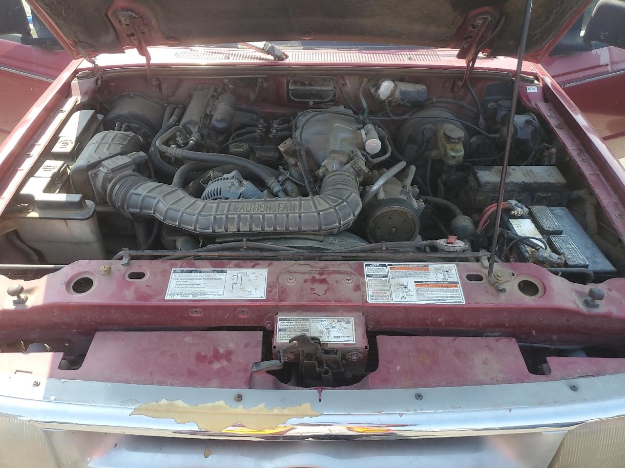 1993 Ford Ranger Super Cab Red vin: 1FTDR15X8PTA44937