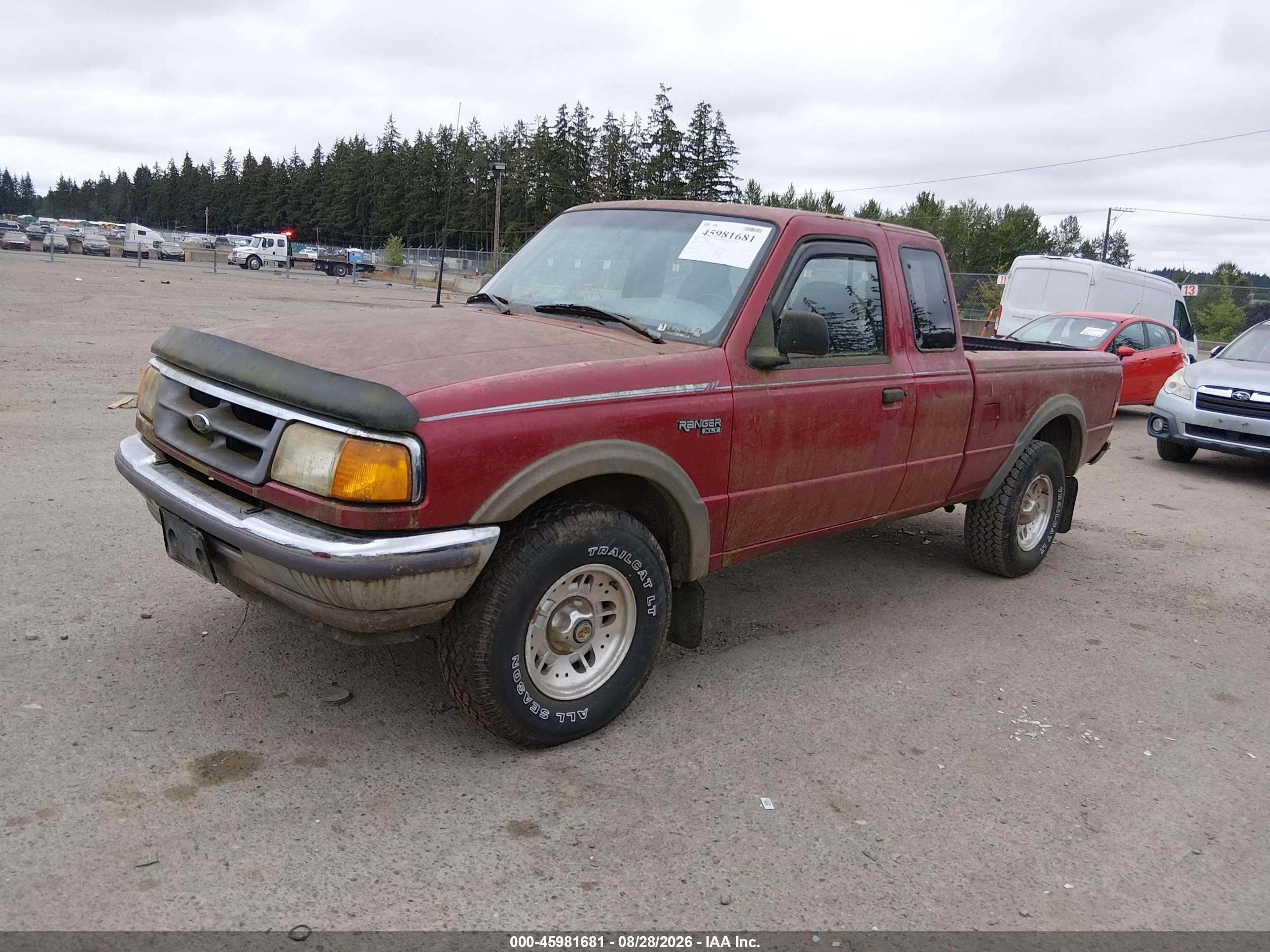 1995 Ford Ranger Super Cab Burgundy vin: 1FTDR15X8SPA59844