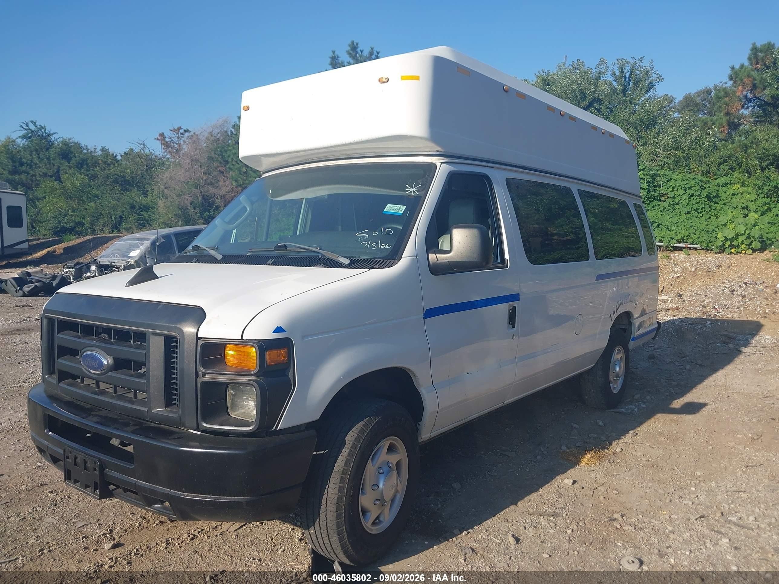 2011 Ford E-350 Super Duty Commercial White vin: 1FTDS3EL9BDA91183