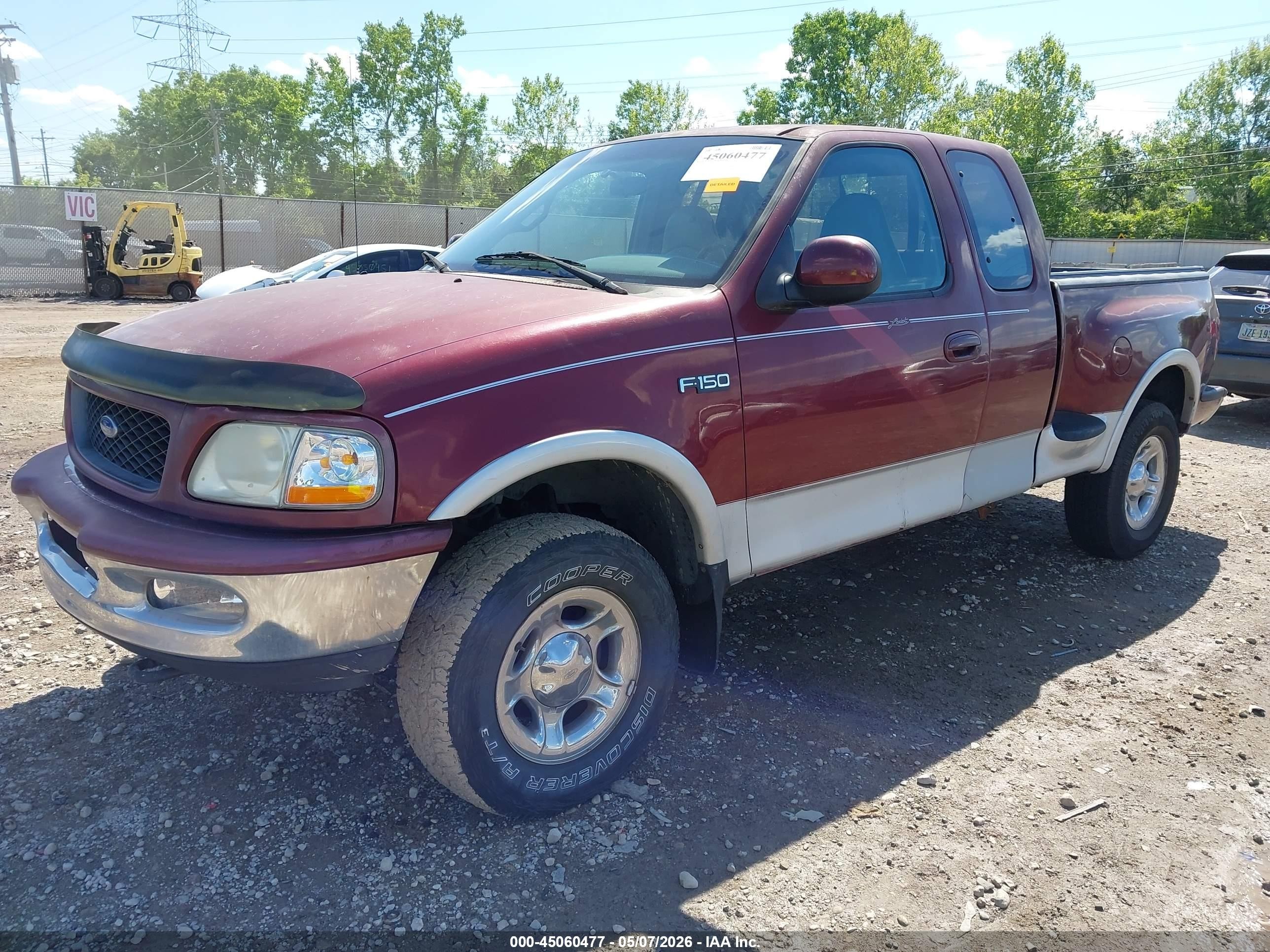 1997 Ford F-150 Lariat/xl/xlt Maroon vin: 1FTDX08W5VKC33941