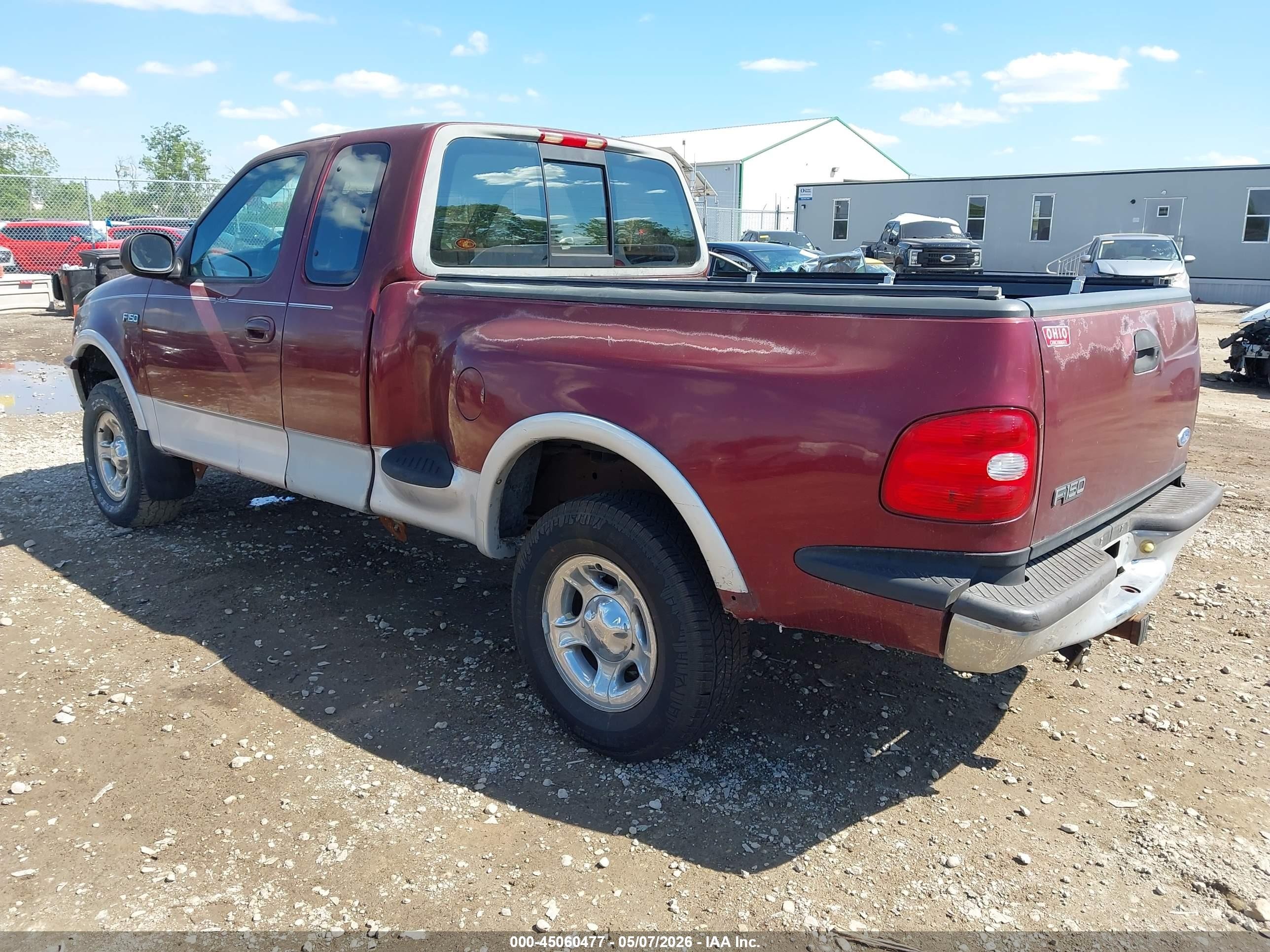 1997 Ford F-150 Lariat/xl/xlt Maroon vin: 1FTDX08W5VKC33941