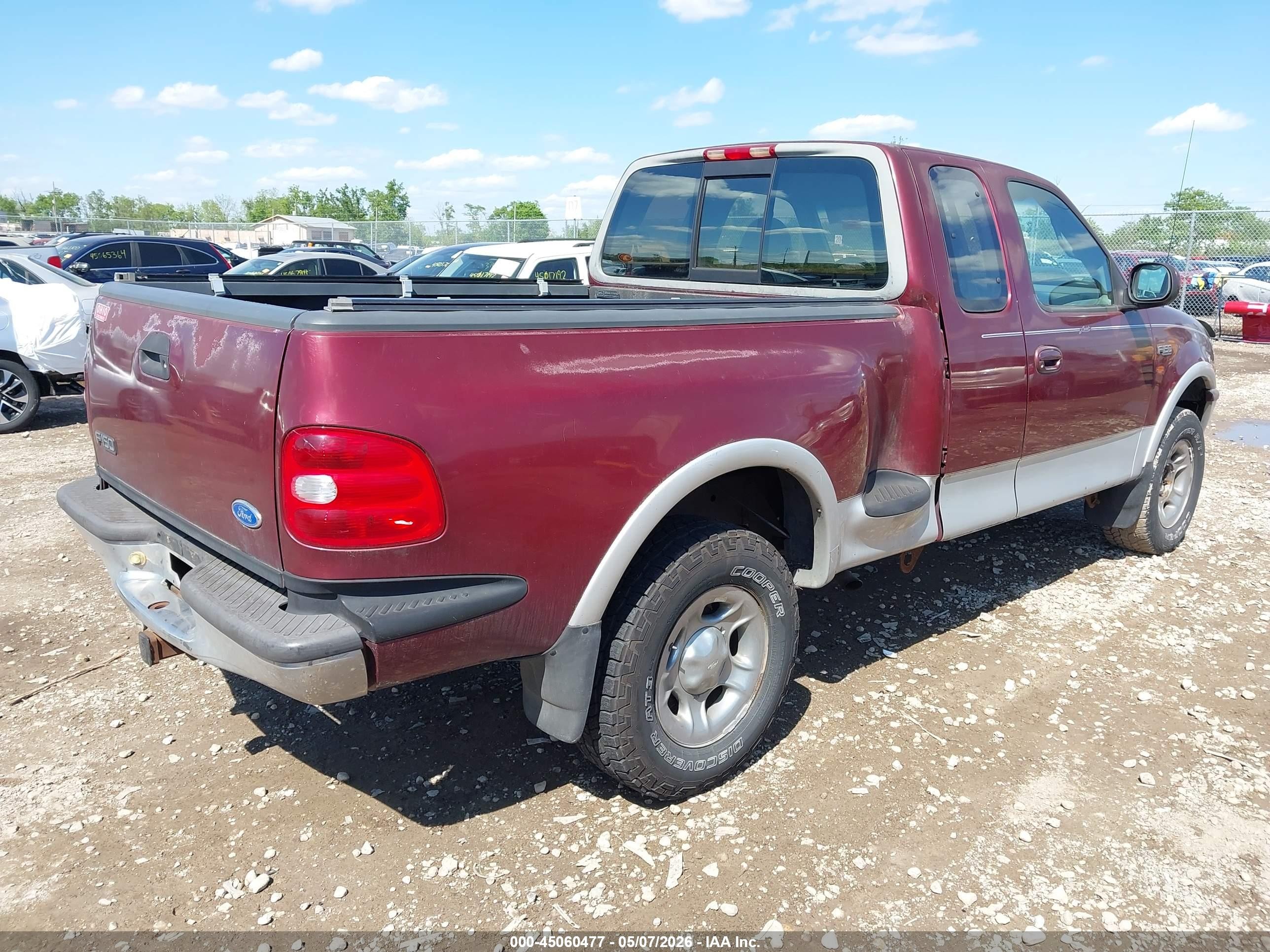 1997 Ford F-150 Lariat/xl/xlt Maroon vin: 1FTDX08W5VKC33941