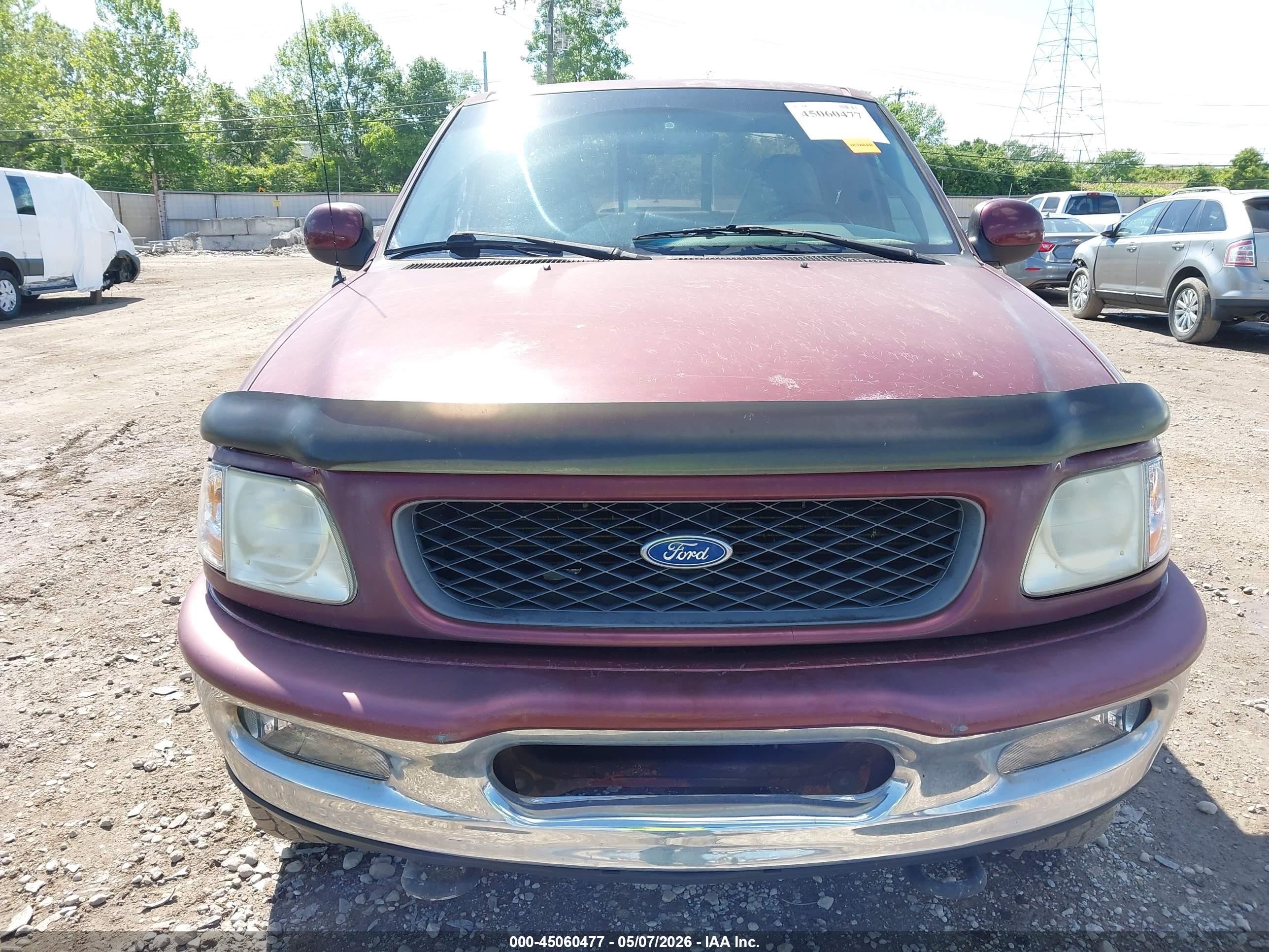1997 Ford F-150 Lariat/xl/xlt Maroon vin: 1FTDX08W5VKC33941