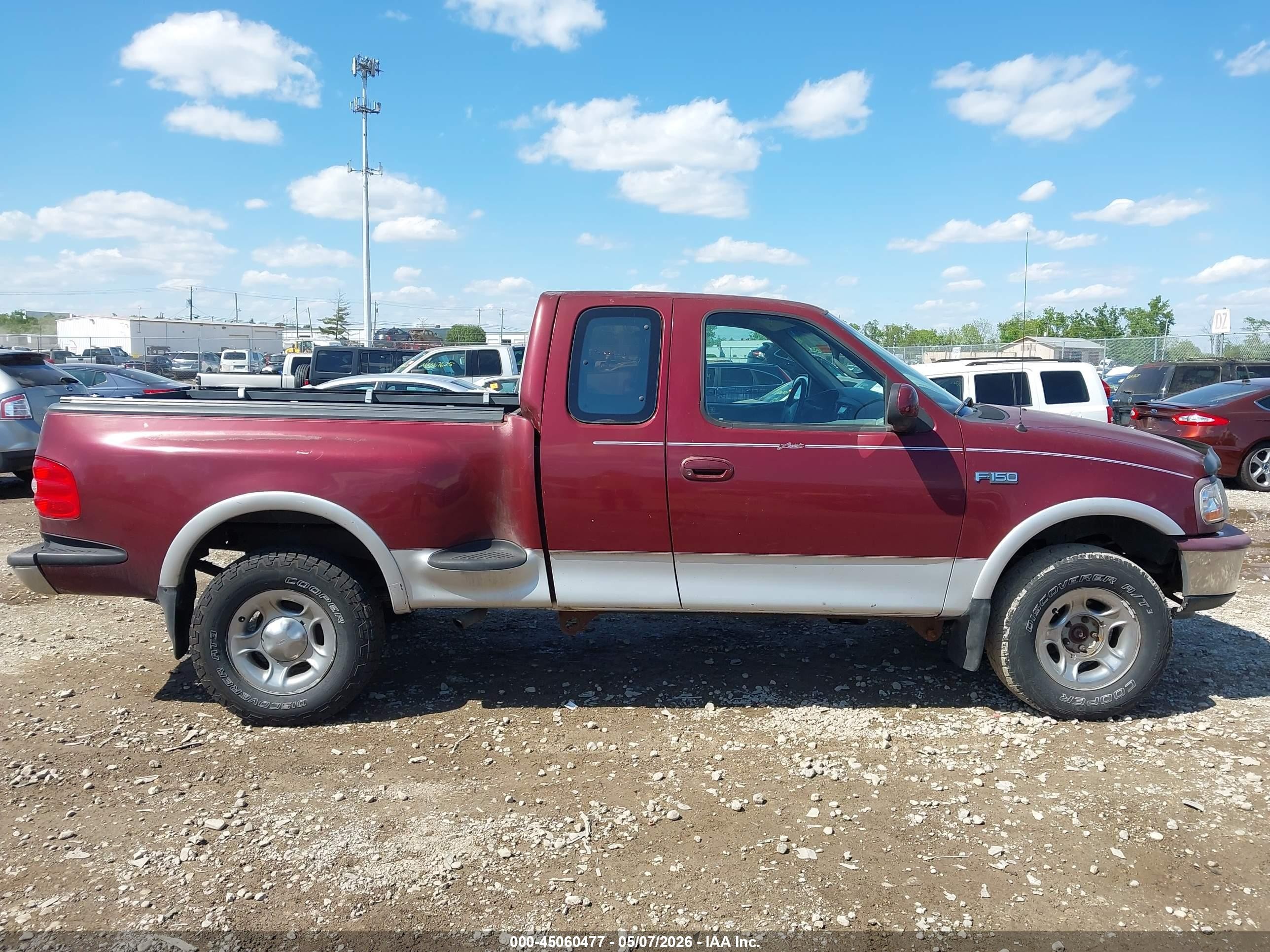 1997 Ford F-150 Lariat/xl/xlt Maroon vin: 1FTDX08W5VKC33941
