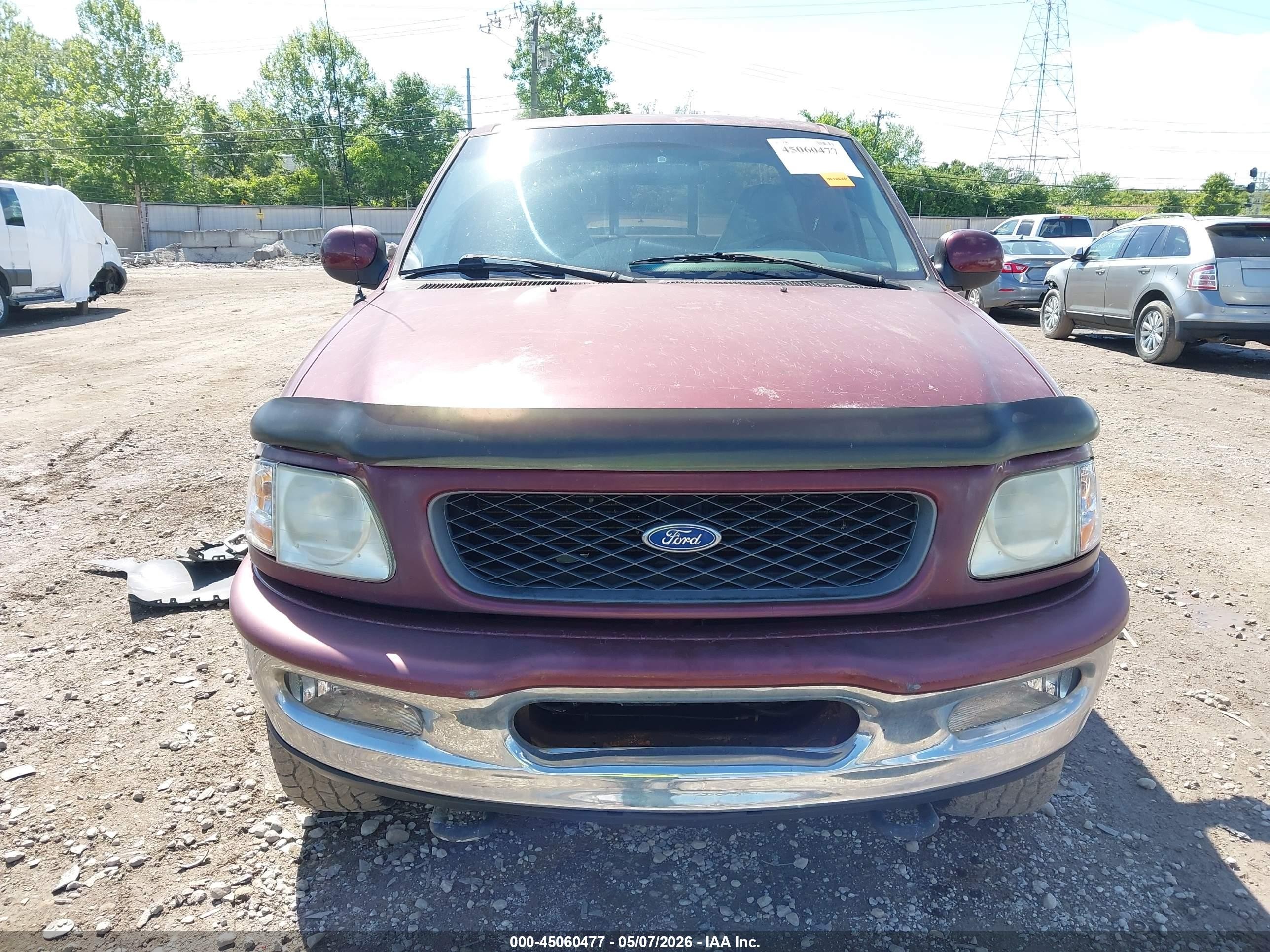 1997 Ford F-150 Lariat/xl/xlt Maroon vin: 1FTDX08W5VKC33941